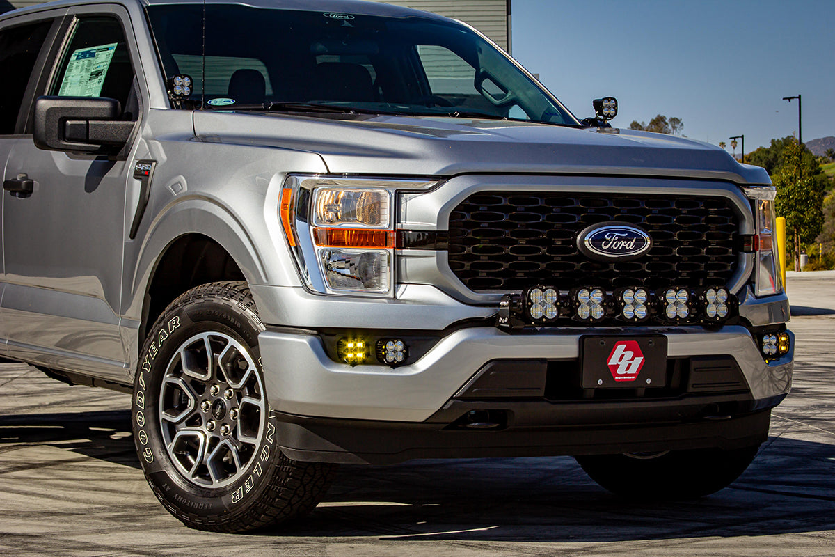 F-150 Fog Pocket Kit SAE Clear/Sport DC 21-On Ford F-150 Baja Designs