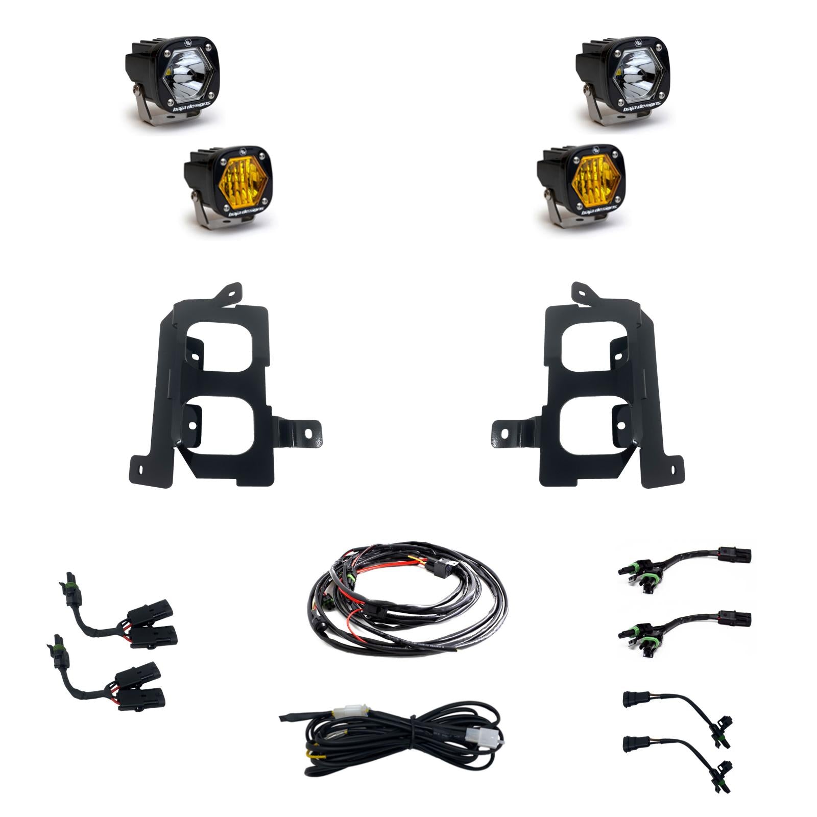 GMC 1500 (19-On) Clear Spot/Baja Amber W/C FPK Baja Designs