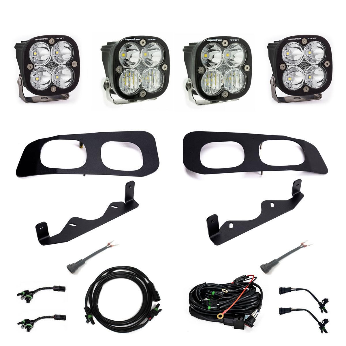 Ford Super Duty 2023-On Dual Sportsmen Fog Pocket Kit Baja Designs