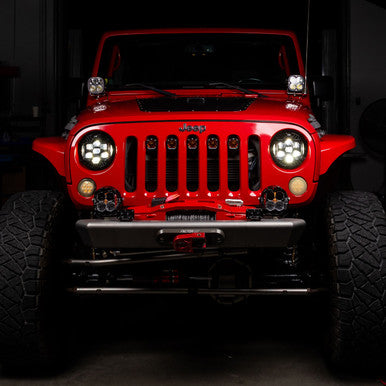 Baja Designs 07-18 Jeep Wrangler JK DOT LP6 LED Headlight Kit (For LED Headlights) - Clear/White