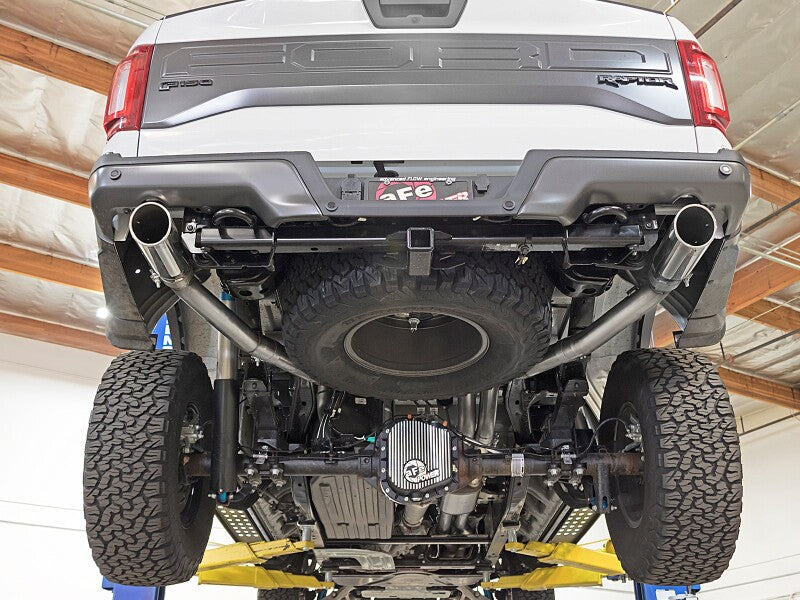 aFe MACH Force XP Exhaust Cat-Back SS-409 2017 Ford F-150 Raptor V6-3.5L (tt) w/ Polished Tips