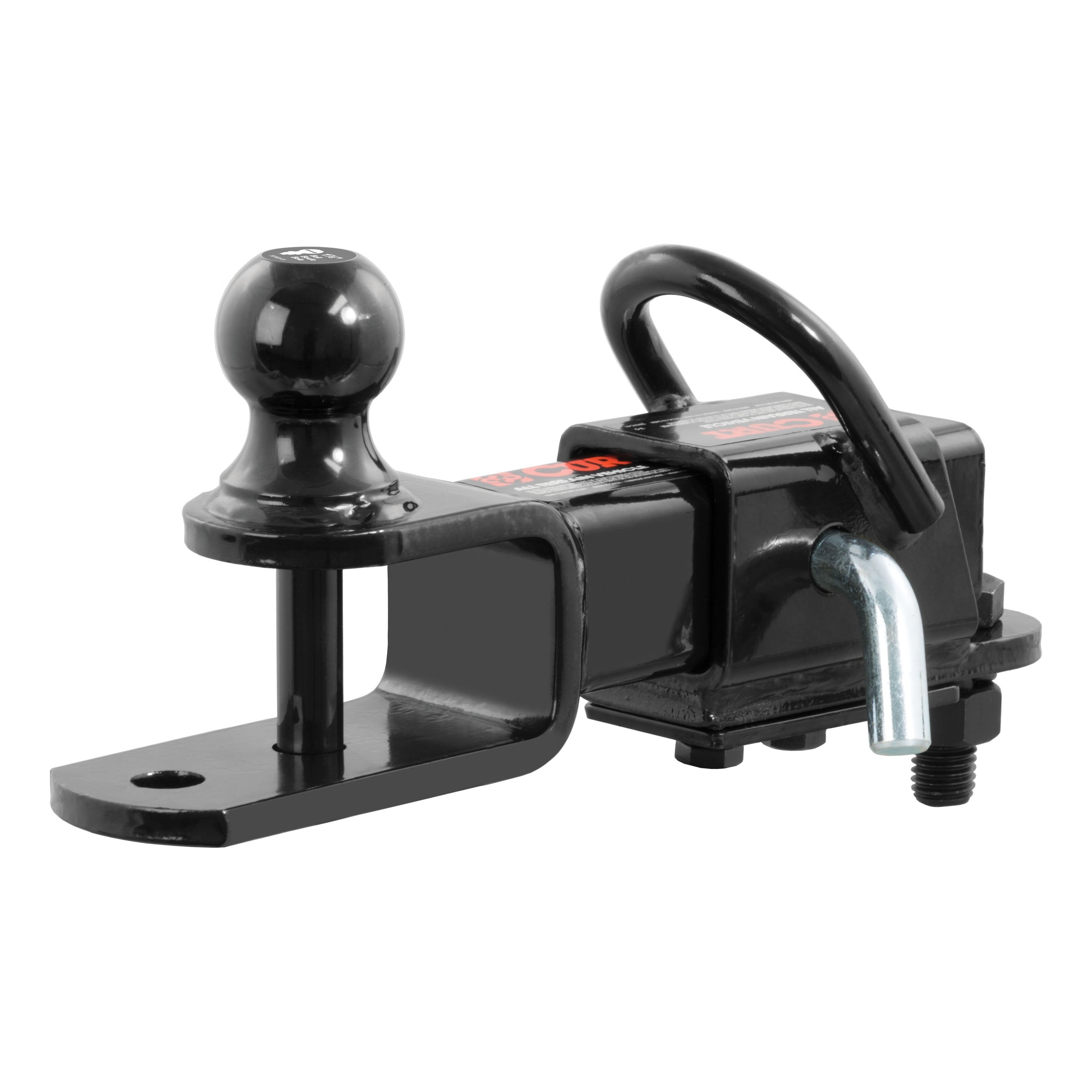 CURT 3-in-1 UTV, ATV Trailer Hitch Mount with 2-Inch Receiver Adapter, 1-7/8-Inch Ball, Clevis Pin, 5/8-Inch Hole Model 45029