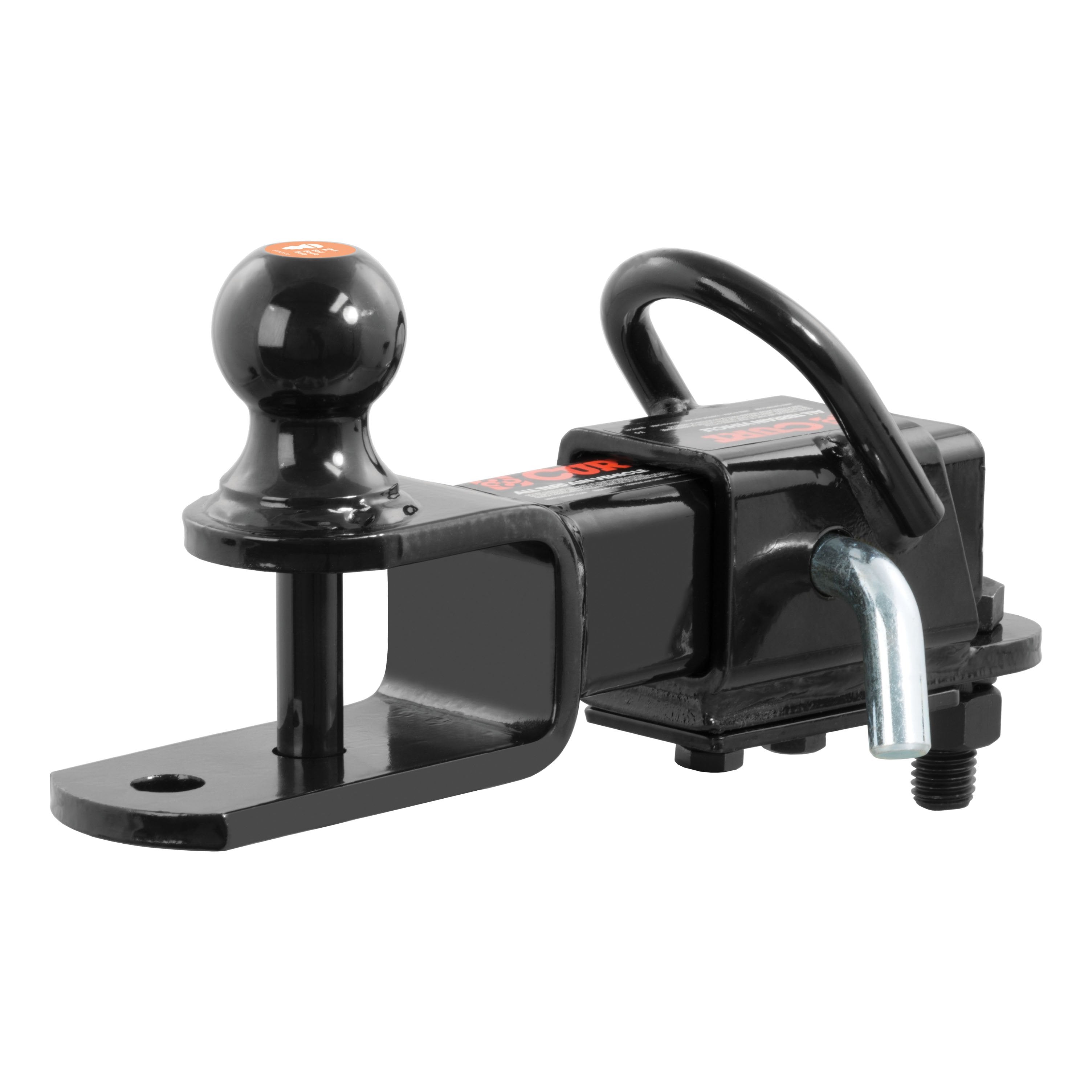 CURT 3-in-1 UTV, ATV Trailer Hitch Mount with 2-Inch Receiver Adapter, 2-Inch Ball, Clevis Pin, 5/8-Inch Hole Model 45038