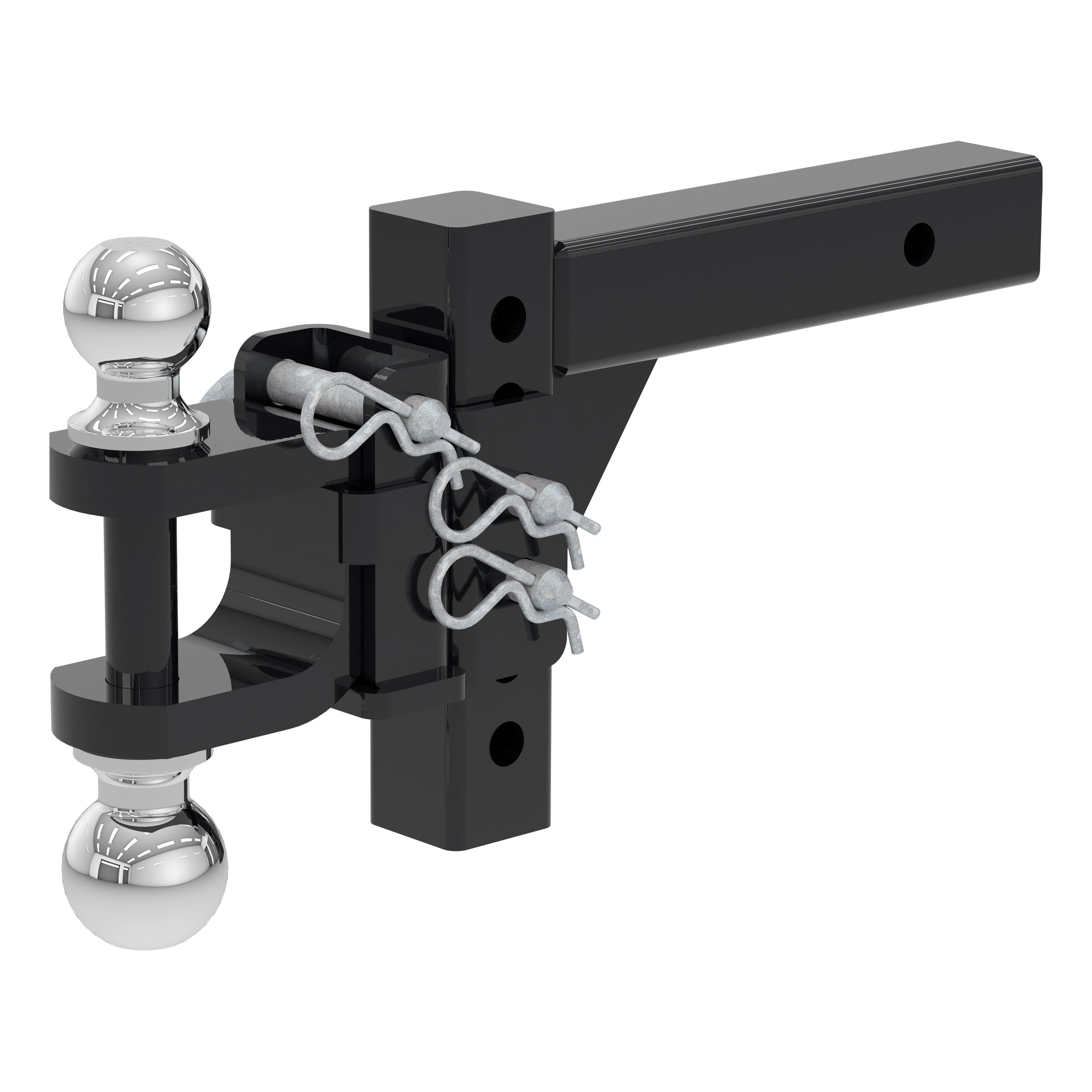 CURT Adjustable Trailer Hitch Ball Mount, Fits 2-Inch Receiver, 6-1/2-Inch Drop, 2 and 2-5/16-Inch Balls, 10,000 lbs Model 45049