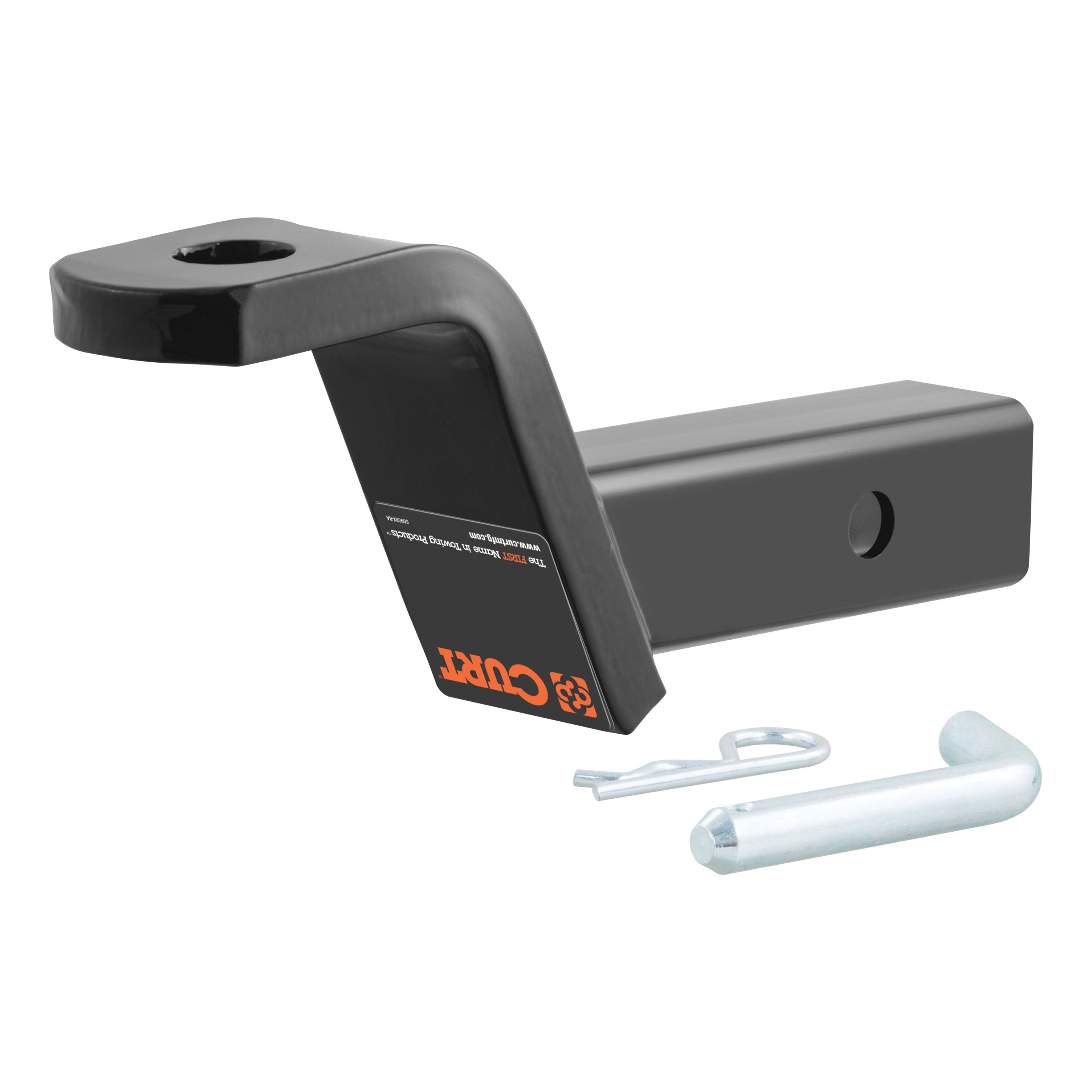 CURT Class 3 Trailer Hitch Ball Mount and Pin, Fits 2-Inch Receiver, 7,500 lbs, 1-Inch Hole, 4-Inch Drop, 2-In Rise Model 45052