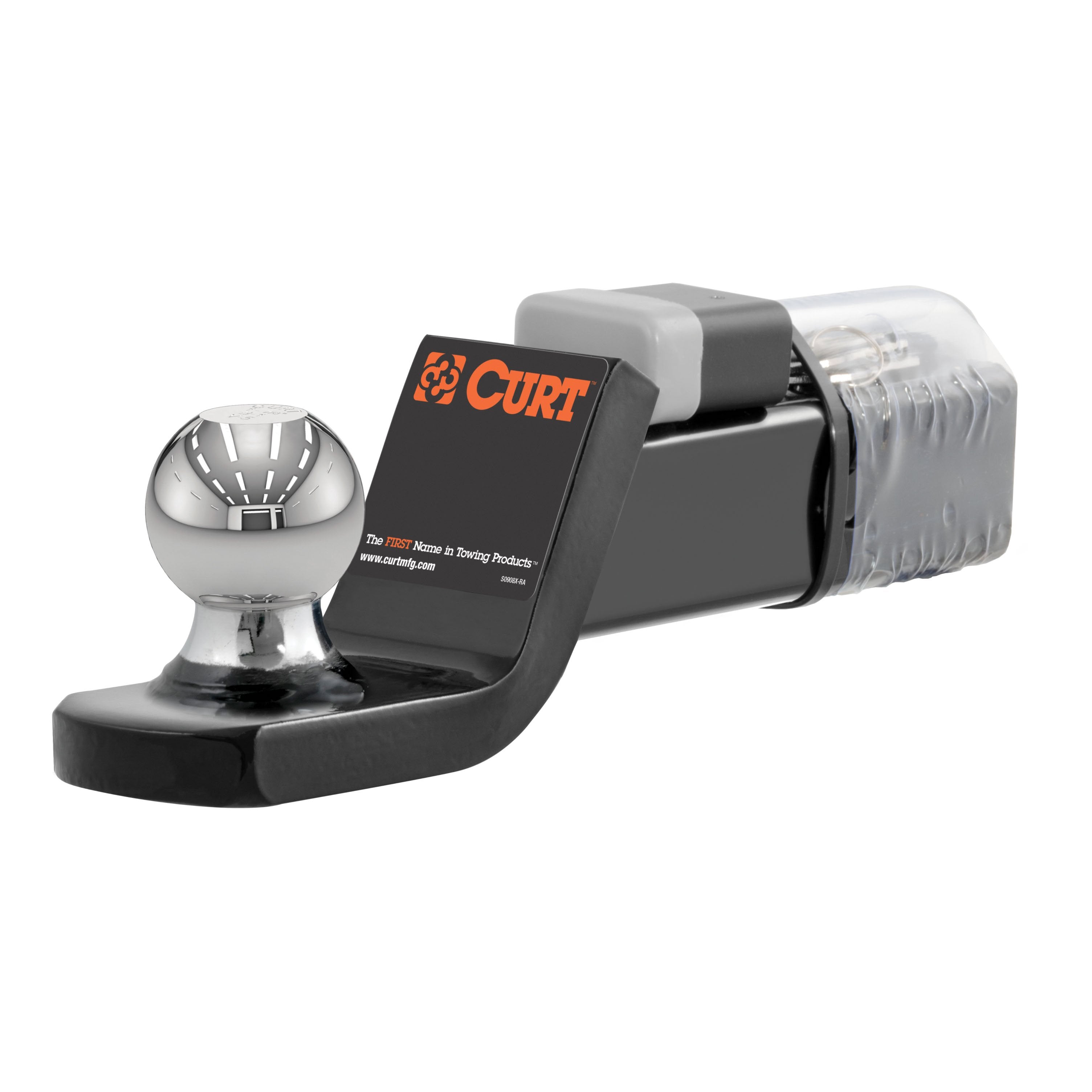 CURT Trailer Hitch Mount, 2-Inch Ball, Lock, Fits 2-In Receiver, 7,500 lbs, 2" Drop Model 45141