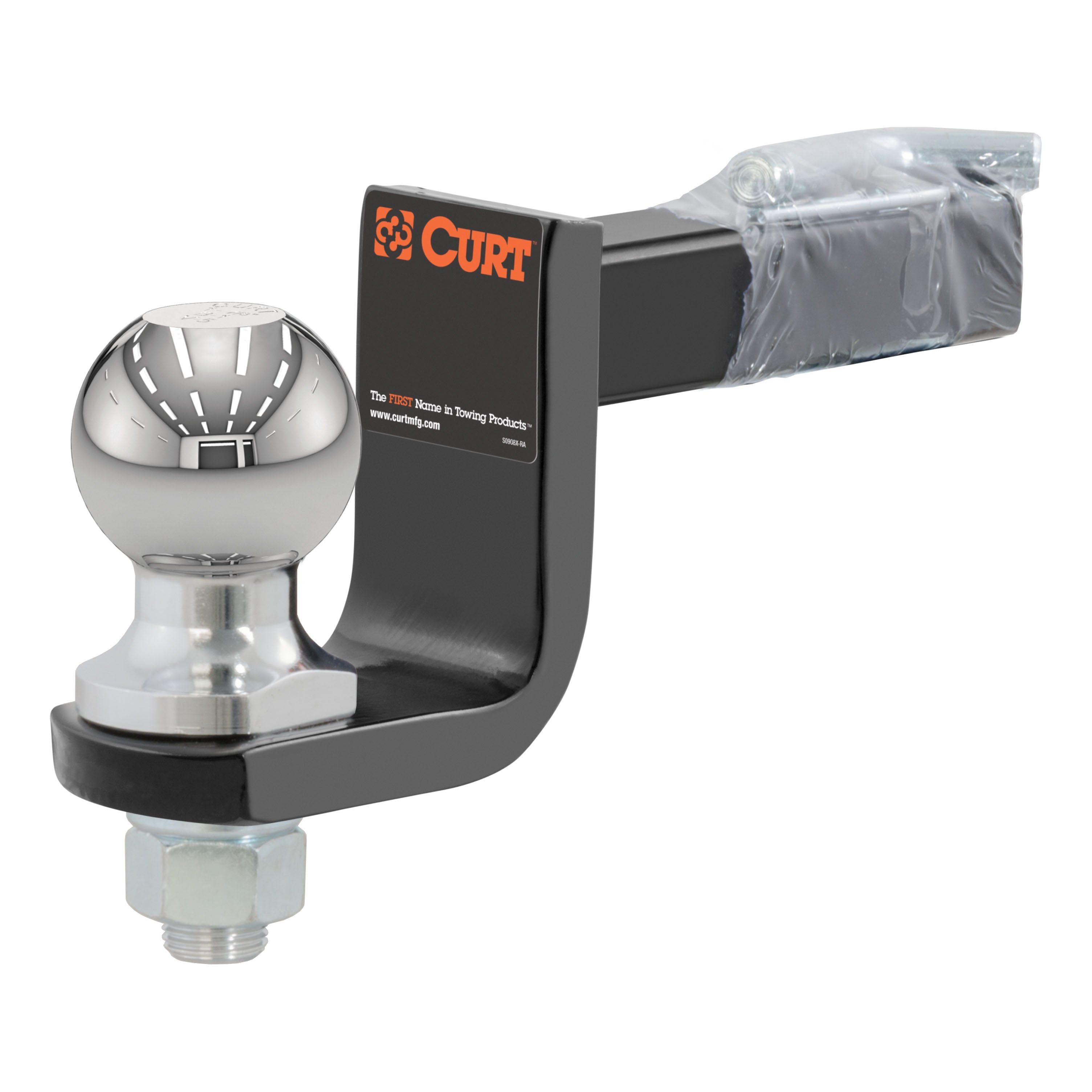 CURT Trailer Hitch Mount, 2-Inch Ball, Pin, Fits 1-1/4-In Receiver, 3,500 lbs, 3-1/4" Drop Model 45148