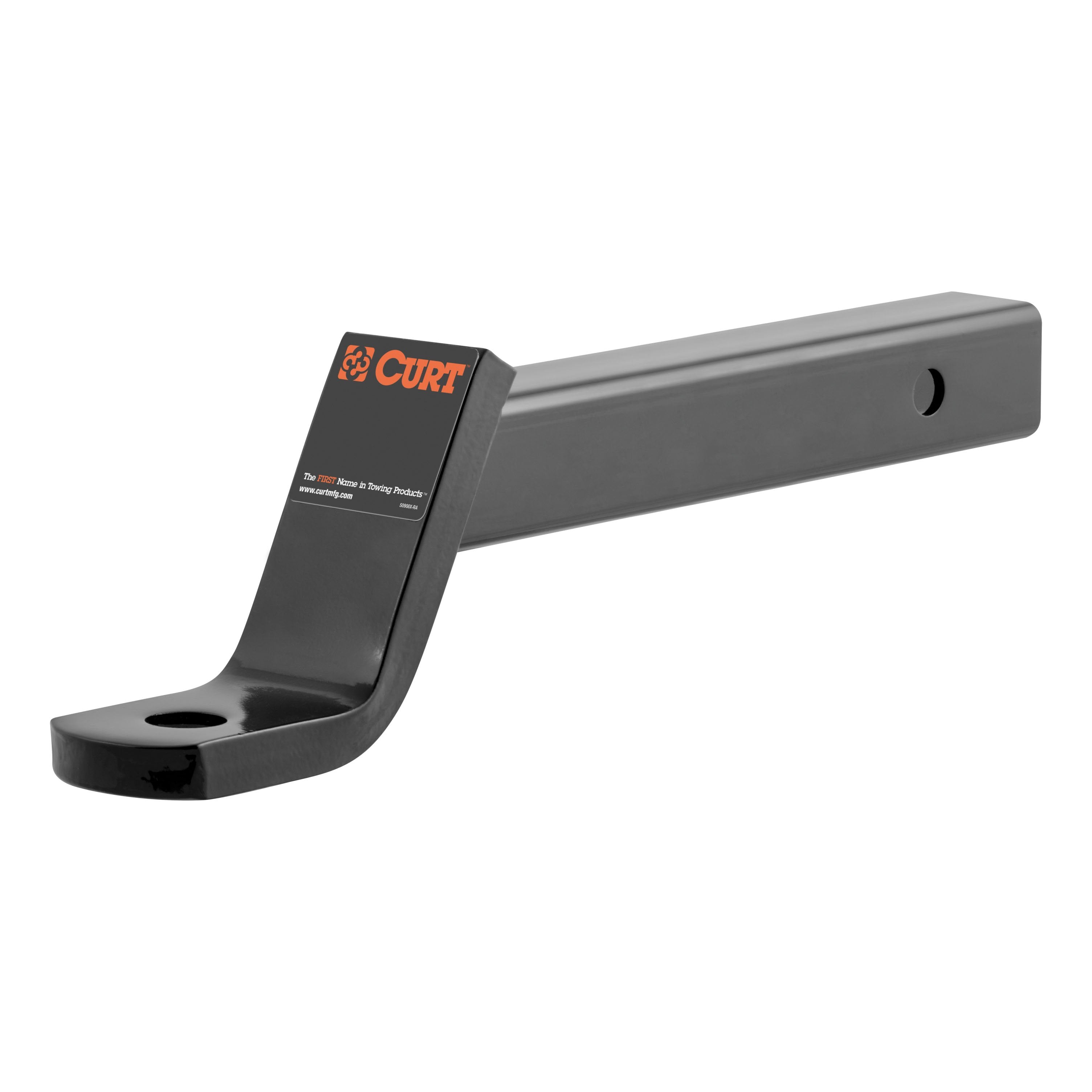 CURT Class 3 Trailer Hitch Ball Mount, Fits 2-Inch Receiver, 7,500 lbs, 1-Inch Hole, 4-Inch Drop, 2-In Rise Model 45270
