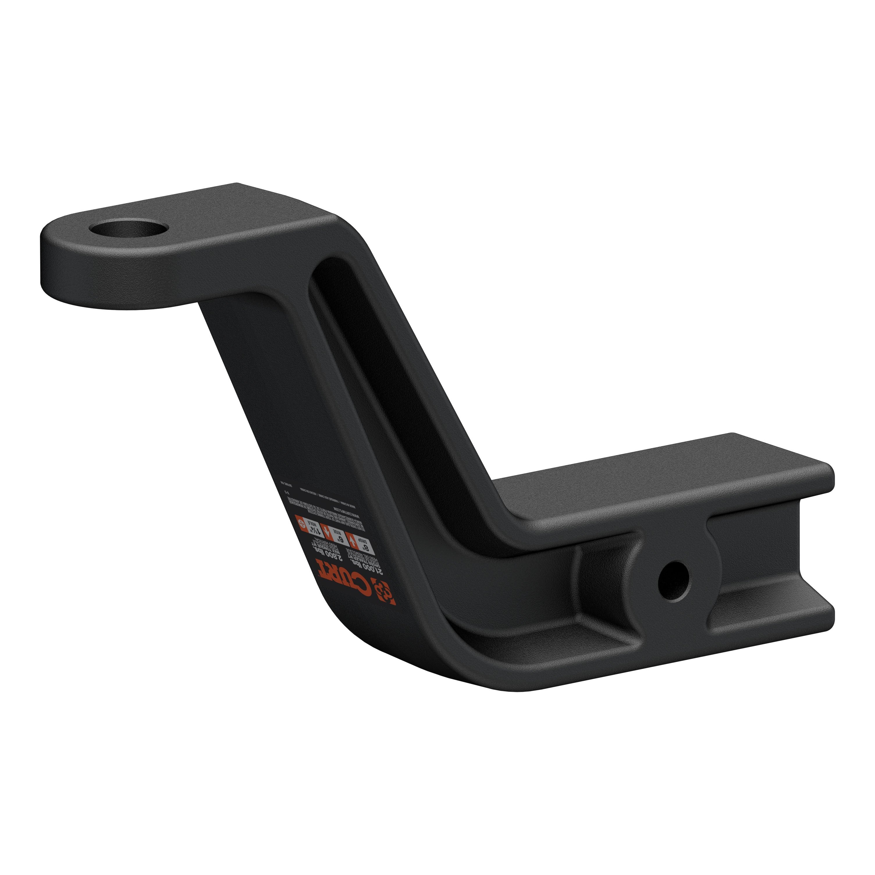 CURT Industrial Duty Forged Trailer Hitch Ball Mount, Fits 3-Inch Receiver, 21,000 lbs, 1-1/4-Inch Hole, 8-Inch Drop, 6-Inch Rise Model 45432