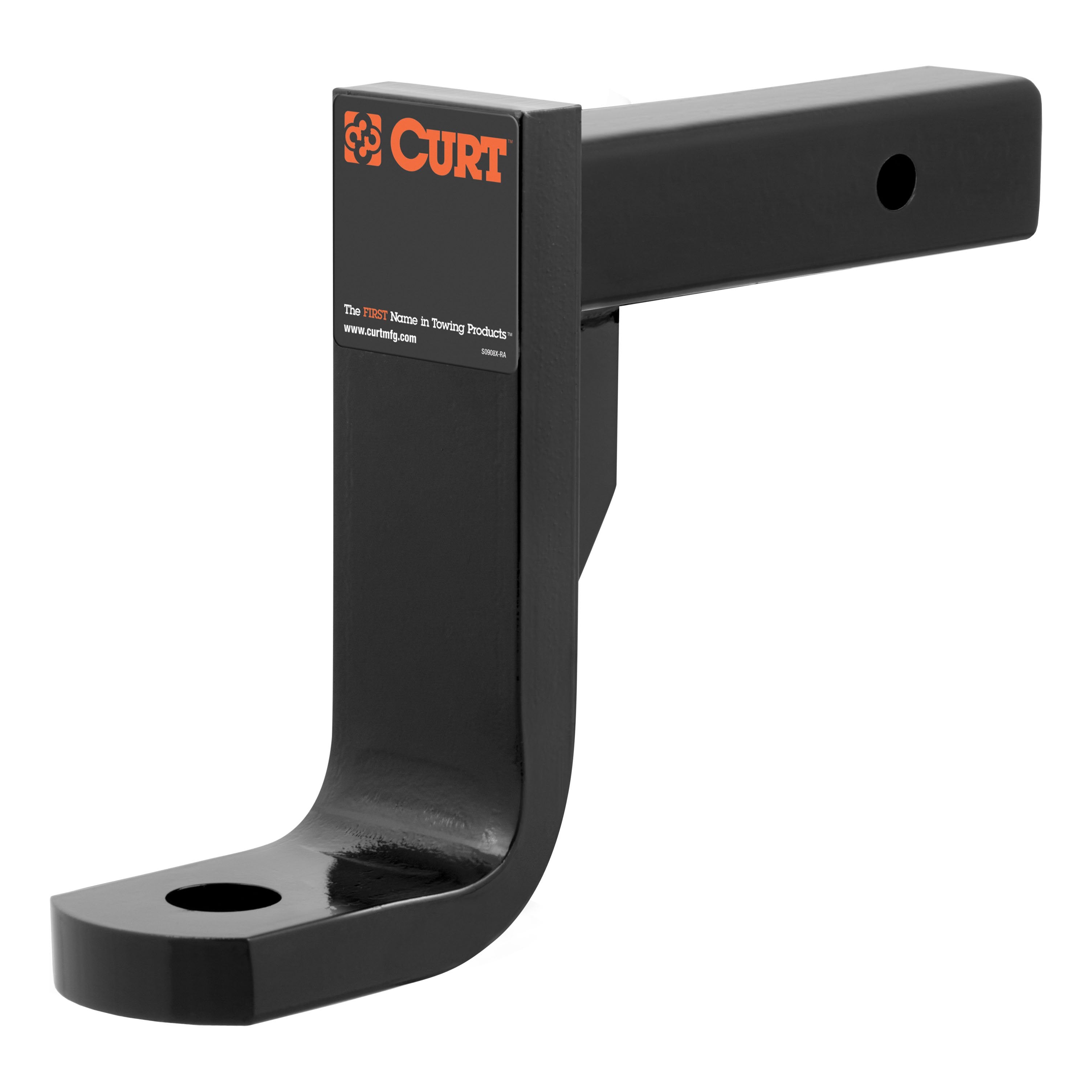 CURT Class 4 Trailer Hitch Ball Mount, Fits 2-Inch Receiver, 12,000 lbs, 1-1/4-Inch Hole, 8-Inch Drop, 7-Inch Rise Model 45448