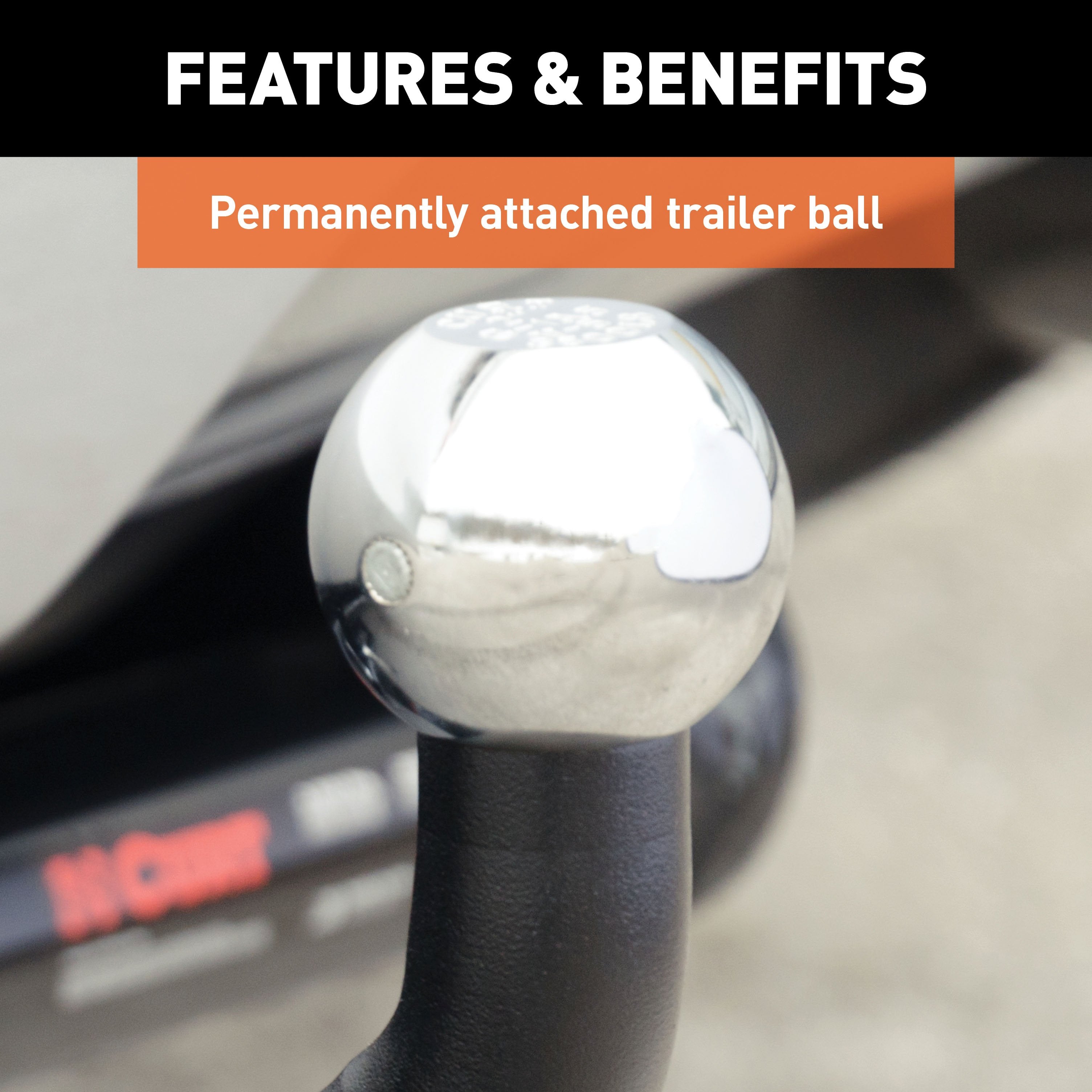 CURT Euro Trailer Hitch Mount with 1-7/8-Inch Ball, Fits 1-1/4-Inch Receiver, 3,500 lbs, 5-1/8-Inch Height Model 45591