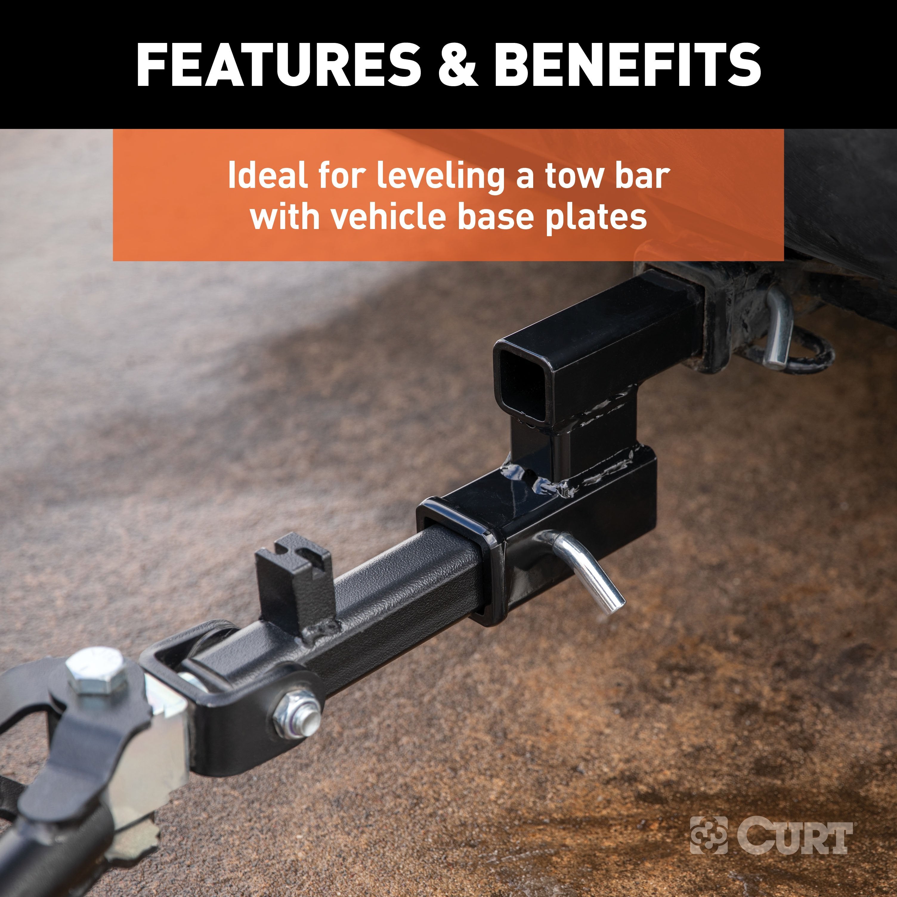 CURT Trailer Hitch Adapter, 2-Inch Receiver, 4-In Drop or Rise, 7,500 lbs Model 45798