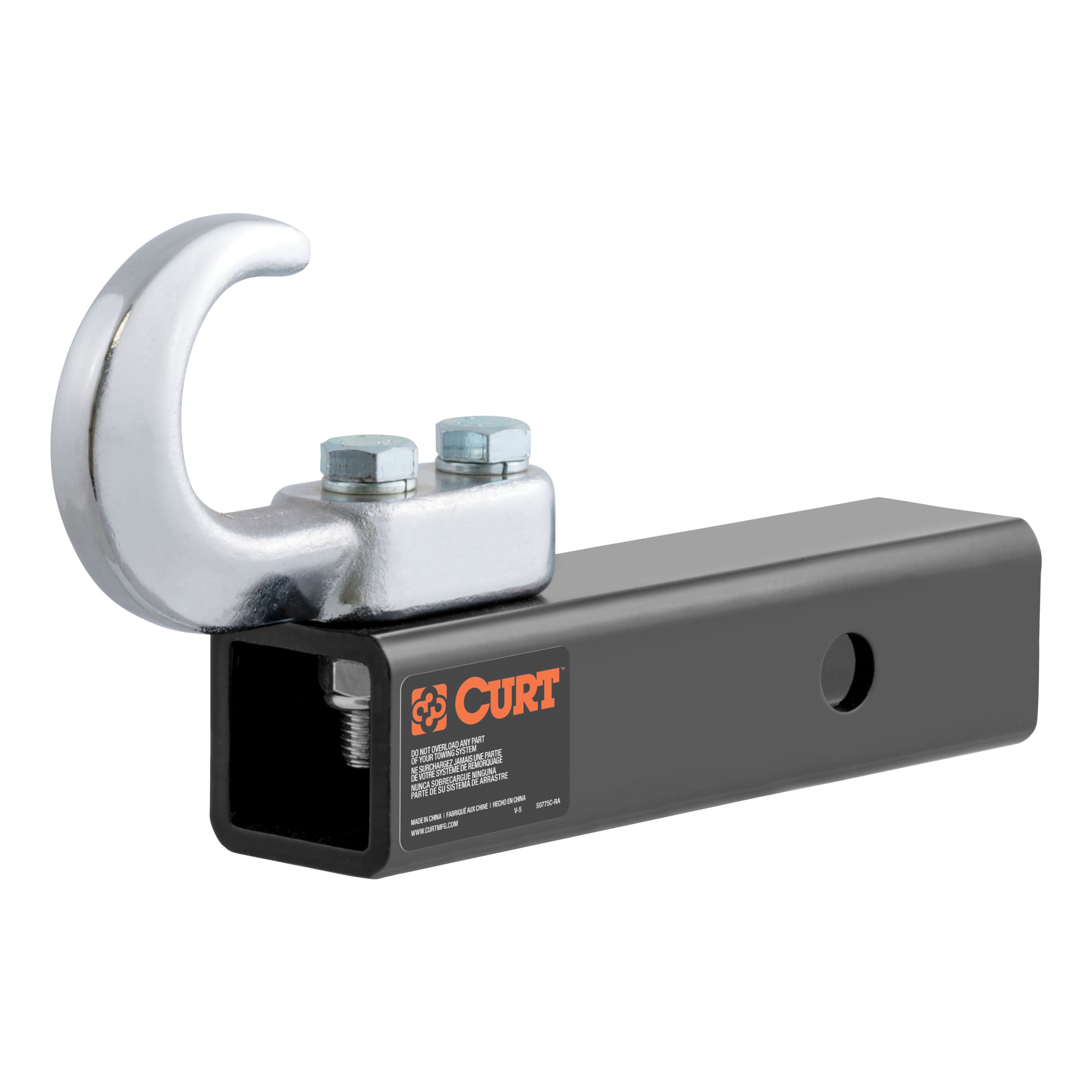 CURT Tow Hook Trailer Hitch Ball Mount, Fits 2-Inch Receiver, 10K Model 45825