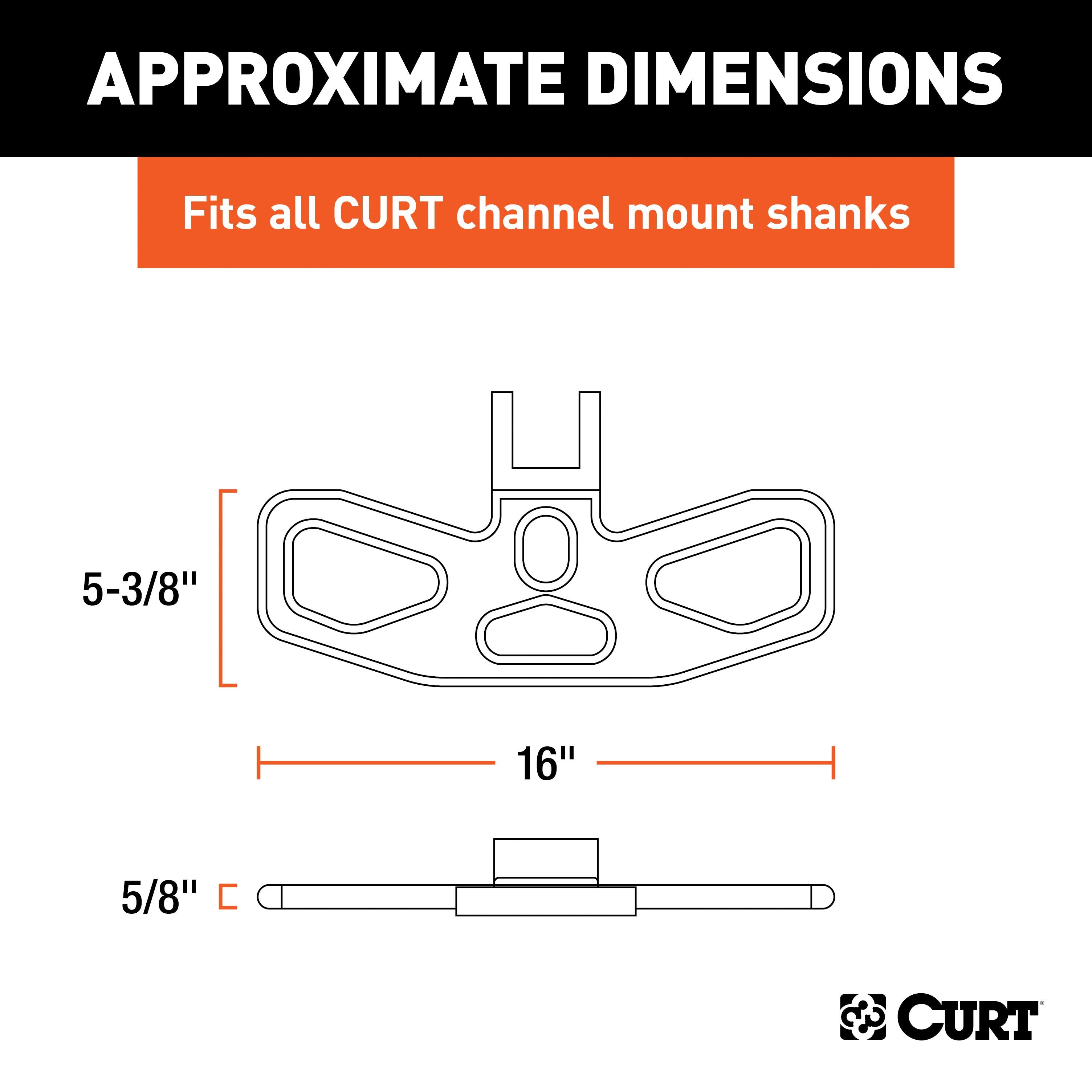 CURT Folding Hitch Step for Adjustable Channel Mount Model 45909