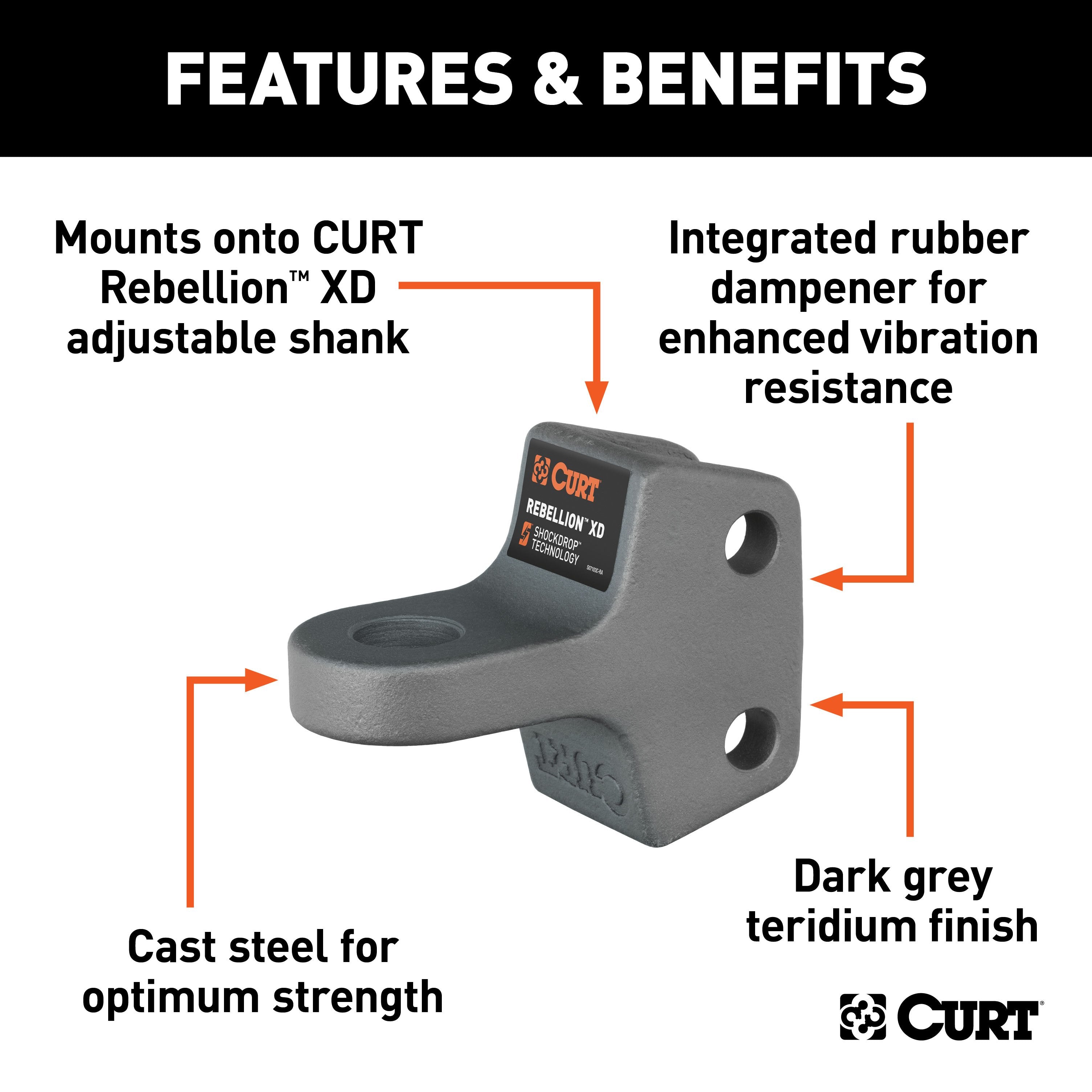 CURT Replacement Rebellion XD Tongue Attachment Model 45940