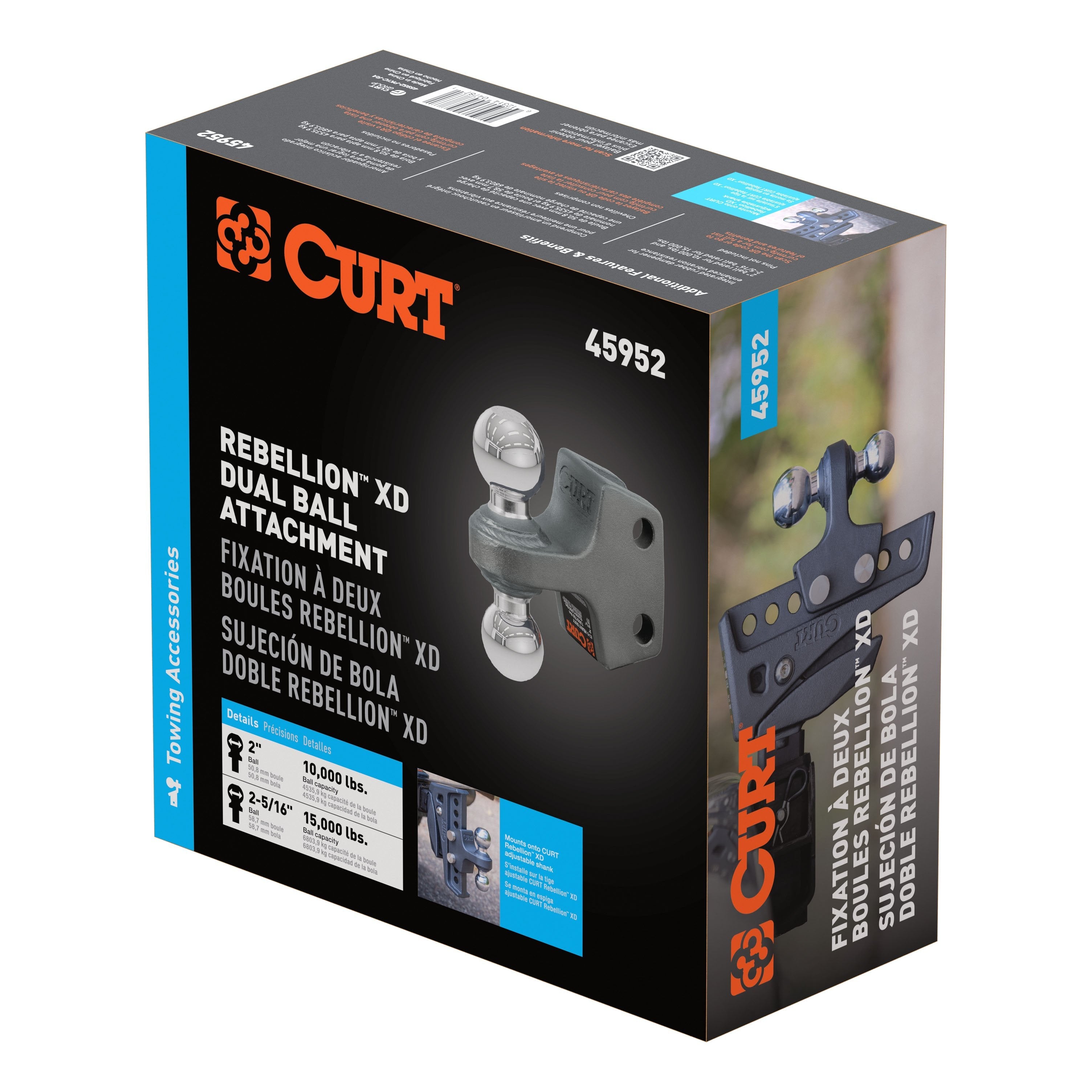 CURT Replacement Rebellion XD Dual Ball, 2, 2-5/16-Inch, Up to 15K Model 45952
