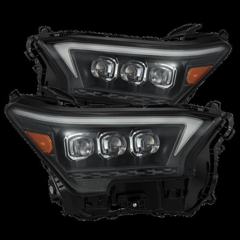 AlphaRex 2023+ Toyota Tacoma NOVA-Series LED Proj Headlights Black w/Actv Light & Seq. Sig + DRL