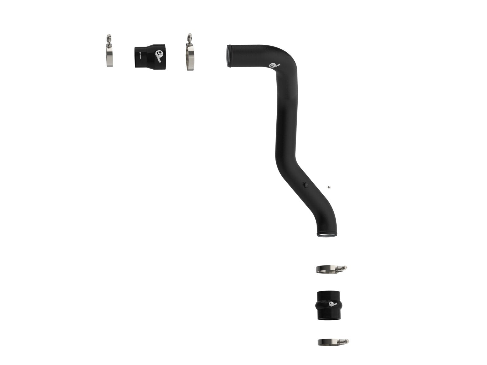 BladeRunner 3 Inch Aluminum Hot Charge Pipe Black GM Diesel Trucks 04.5-10 V8-6.6L (td) Lly/Lbz/Lmm aFe Power