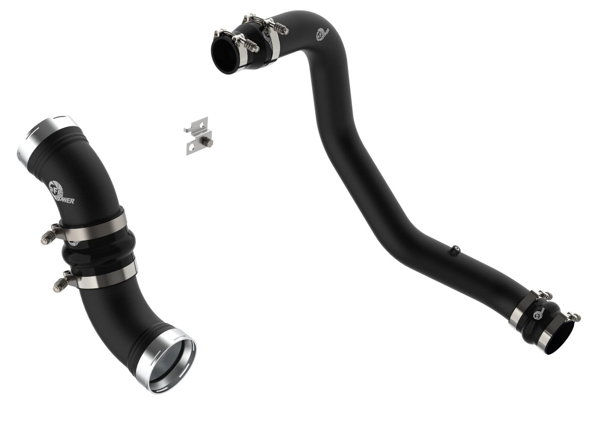 BladeRunner 3 Inch & 3-1/2 Inch Aluminum Hot and Cold Charge Pipe Kit Black GM Diesel Trucks 06-10 V8-6.6L (td) Lbz/Lmm aFe Power