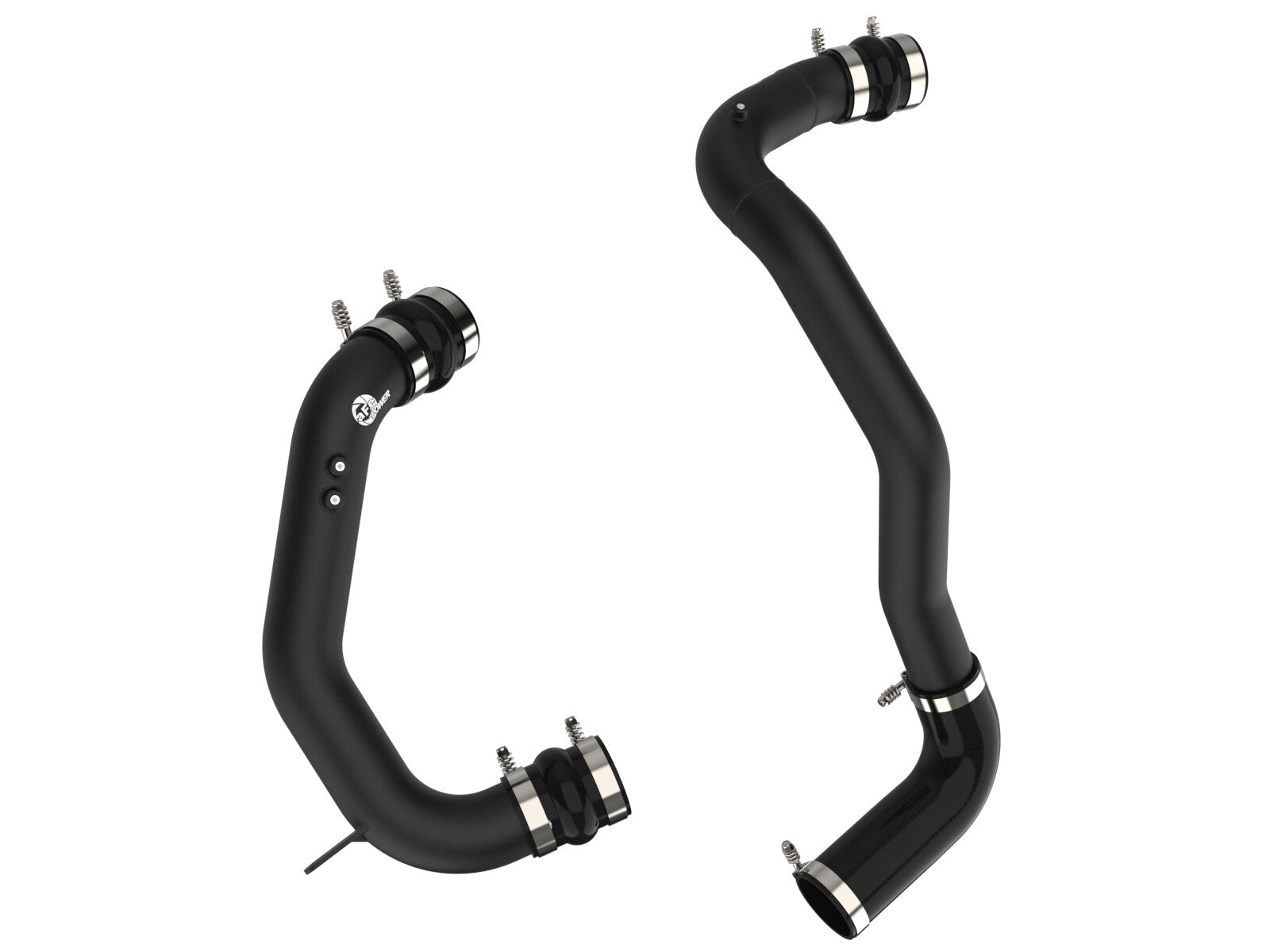 BladeRunner 3 Inch Aluminum Hot and Cold Charge Pipe Kit Black Ford Diesel Trucks 08-10 V8-6.4L (td) aFe Power