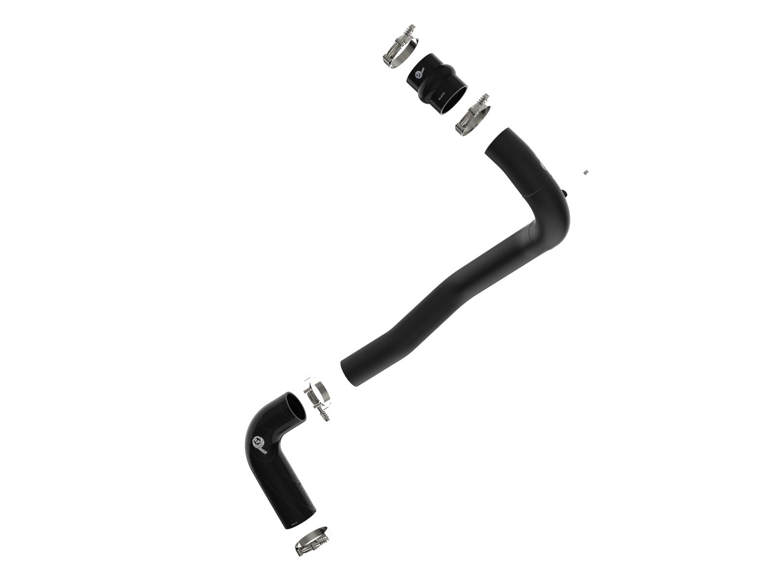 BladeRunner 3 Inch Aluminum Hot Charge Pipe Black Ford Diesel Trucks 08-10 V8-6.4L (td) aFe Power