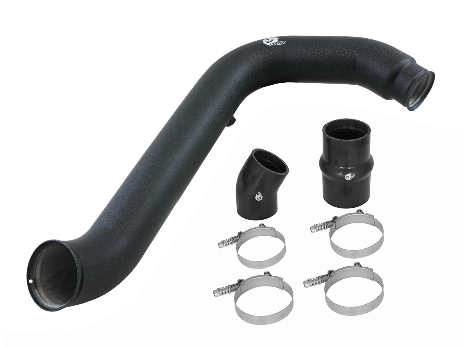 BladeRunner 3 Inch Aluminum Hot Charge Pipe Black Ford Diesel Trucks 03-07 V8-6.0L (td) aFe Power