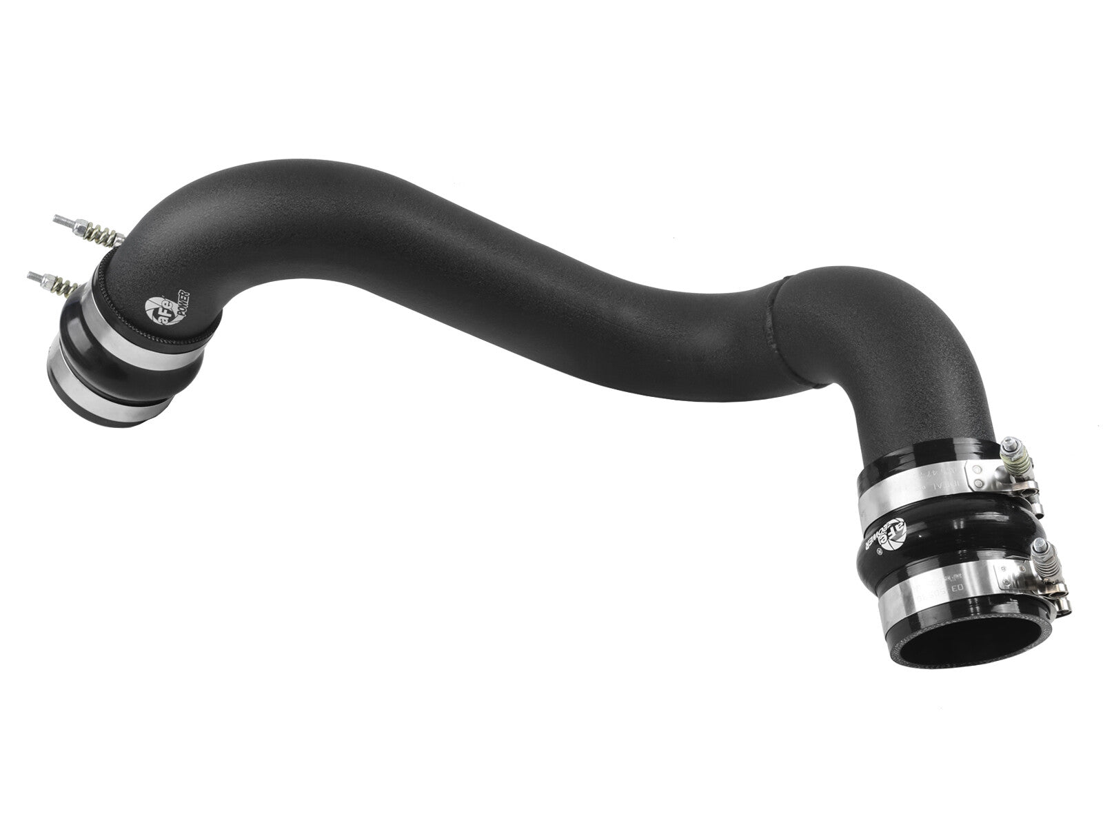 BladeRunner 3 Inch Aluminum Cold Charge Pipe Black Ford Diesel Trucks 03-07 V8-6.0L (td) aFe Power