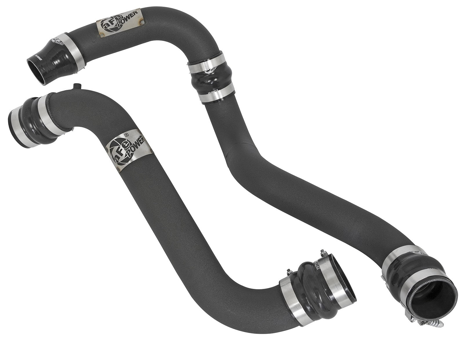 BladeRunner 3 Inch Aluminum Hot and Cold Charge Pipe Kit Black GM Diesel Trucks 11-16 V8-6.6L (td) Lml aFe Power