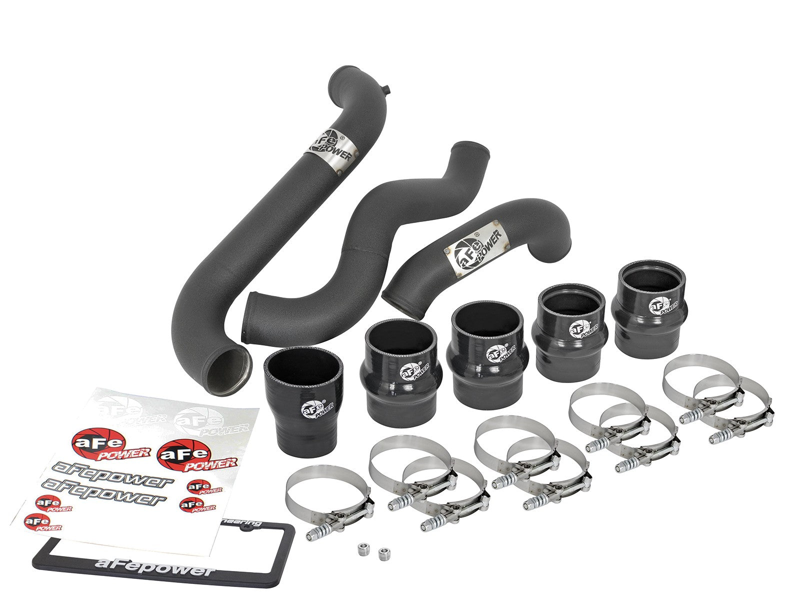BladeRunner 3 Inch Aluminum Hot and Cold Charge Pipe Kit Black GM Diesel Trucks 11-16 V8-6.6L (td) Lml aFe Power