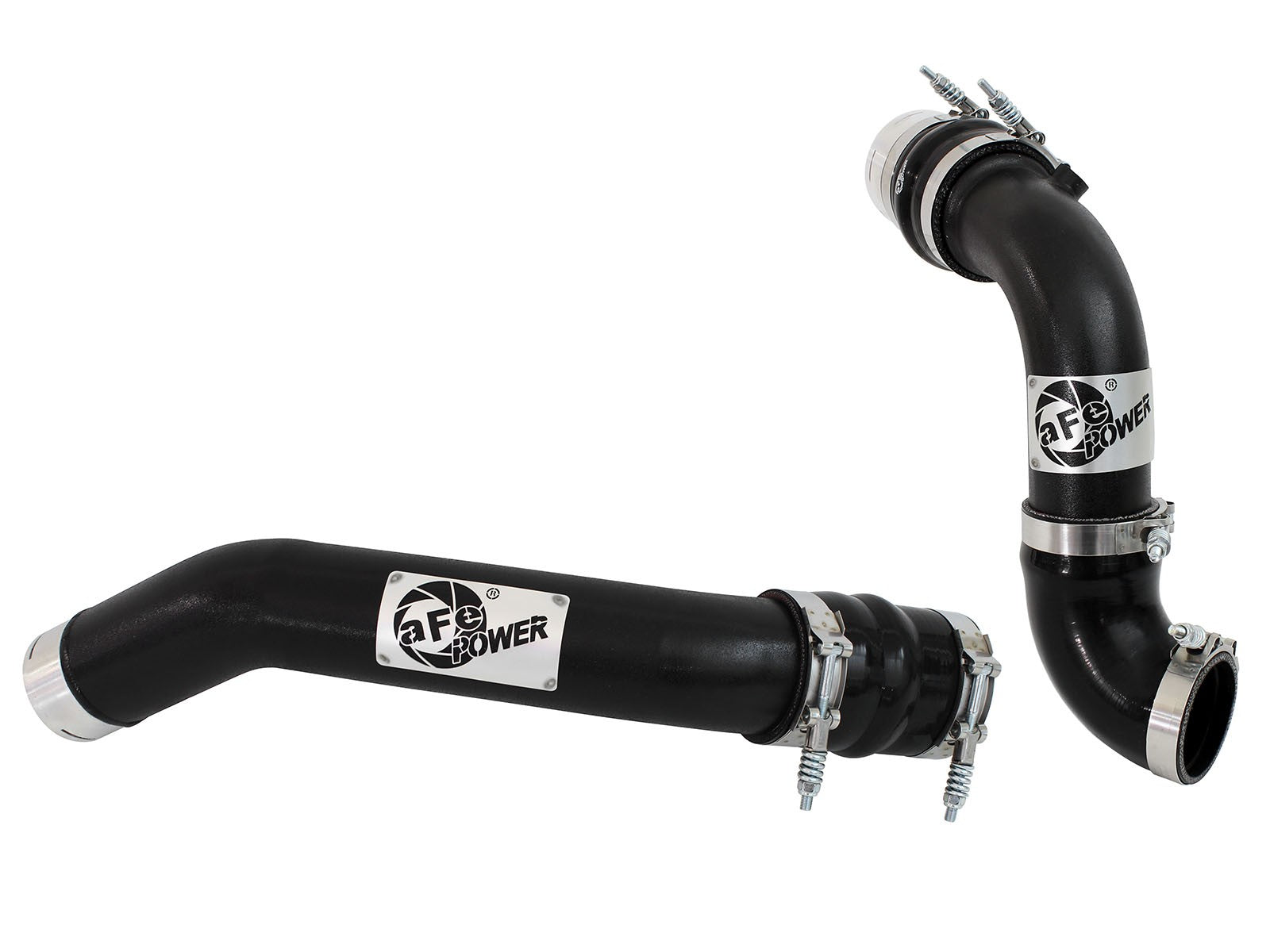 BladeRunner 3 Inch Aluminum Hot and Cold Charge Pipe Kit Black Ford Diesel Trucks 11-16 V8-6.7L (td) aFe Power