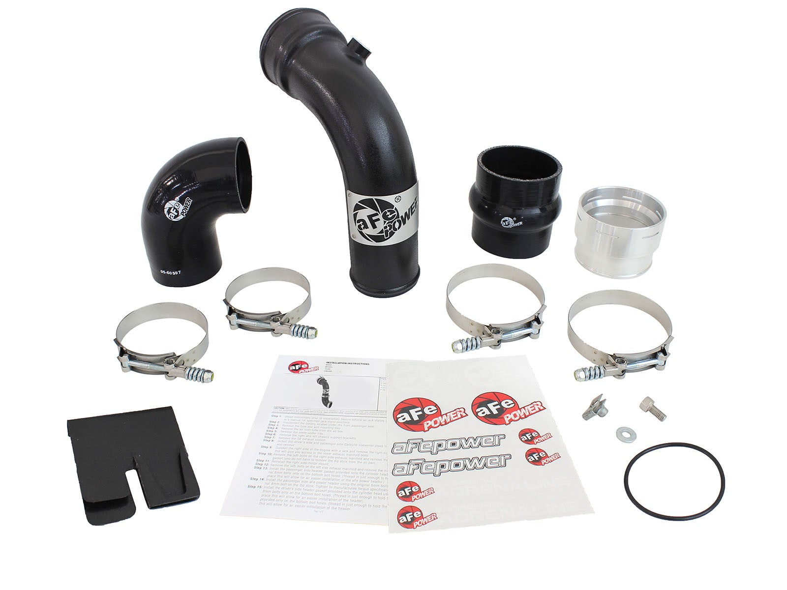 BladeRunner 3 Inch Aluminum Cold Charge Pipe Black Ford Diesel Trucks 11-16 V8-6.7L (td) aFe Power
