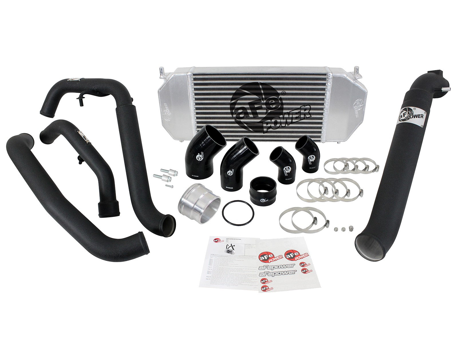 BladeRunner GT Series Intercooler Kit w/ Tubes Black Ford F-150 15-19 V6-3.5L (tt) aFe Power