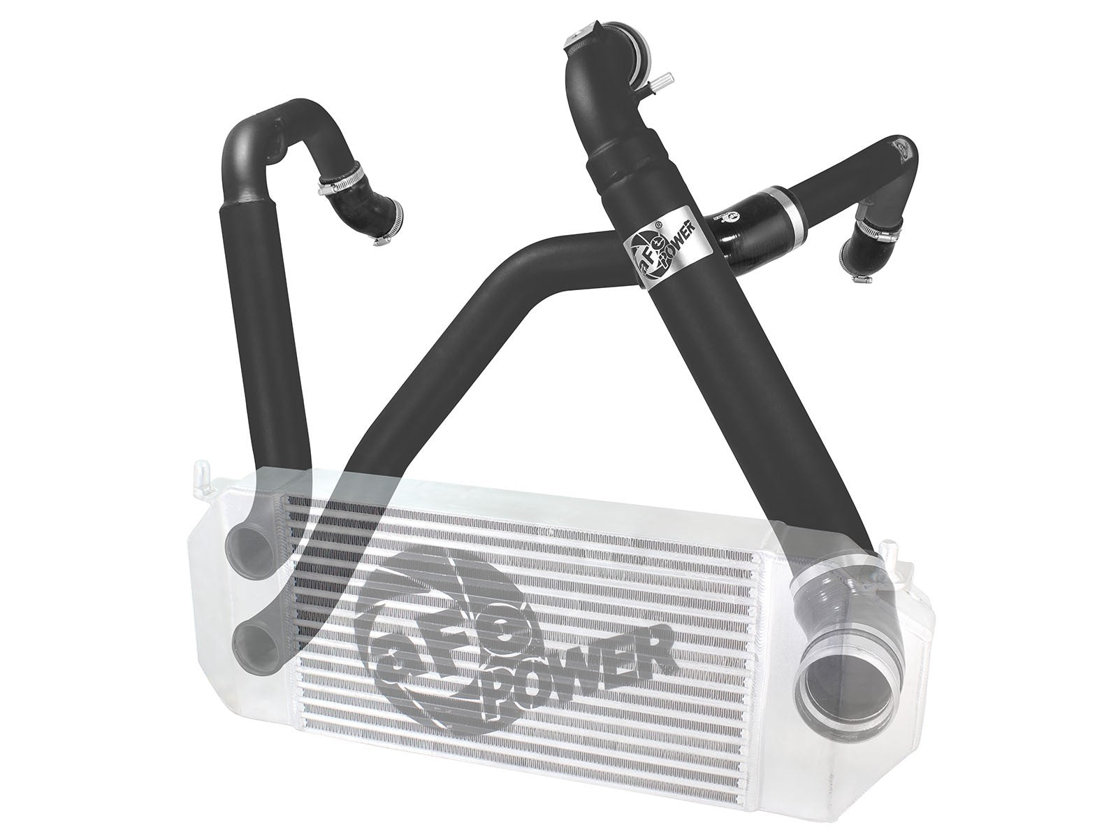 BladeRunner Aluminum Hot and Cold Charge Pipe Kit Black Ford F-150 15-19 V6-3.5L (tt) aFe Power