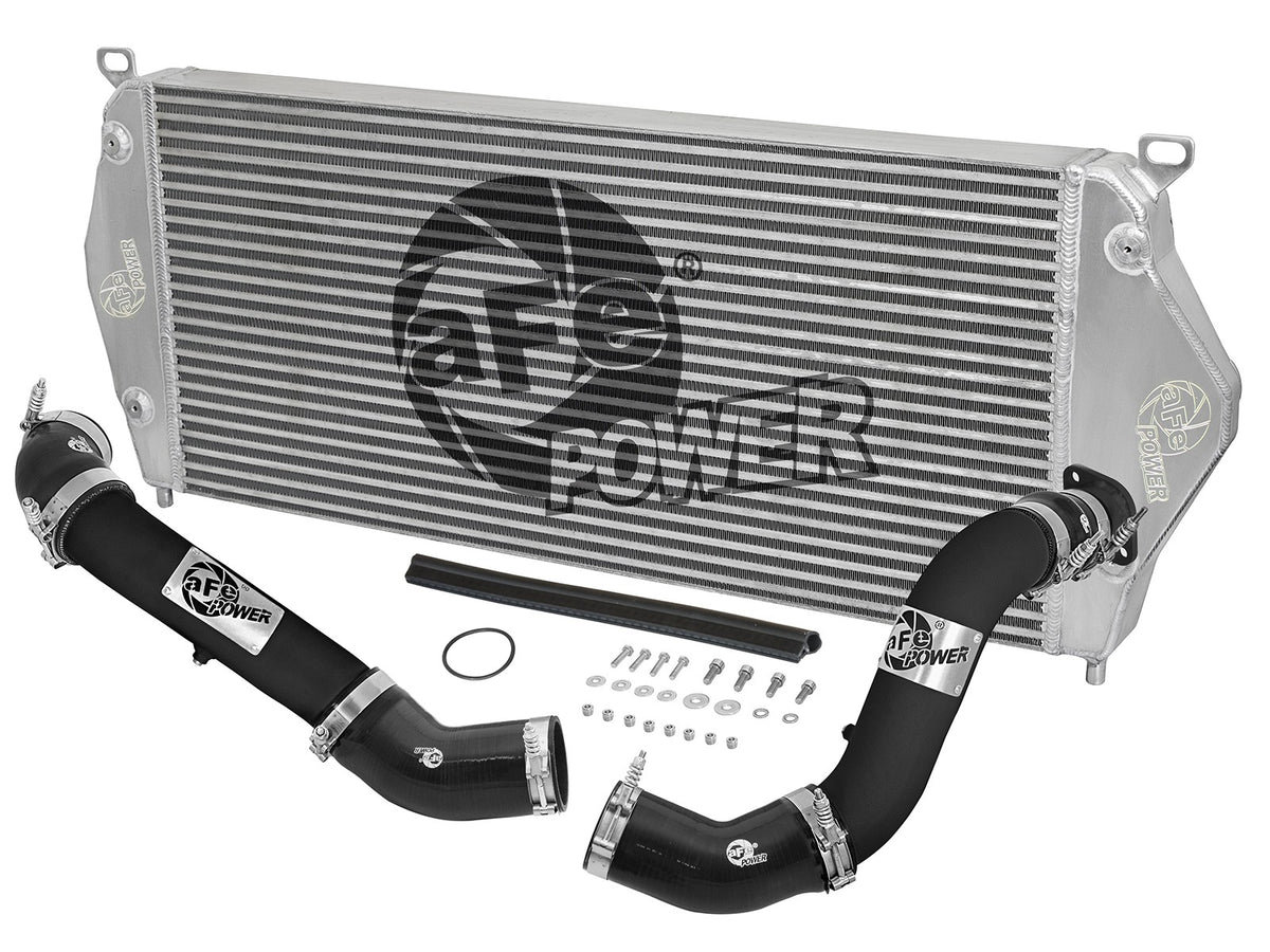 BladeRunner GT Series Intercooler Kit w/ Tubes Black Nissan Titan Xd 16-19 V8-5.0L (td) aFe Power
