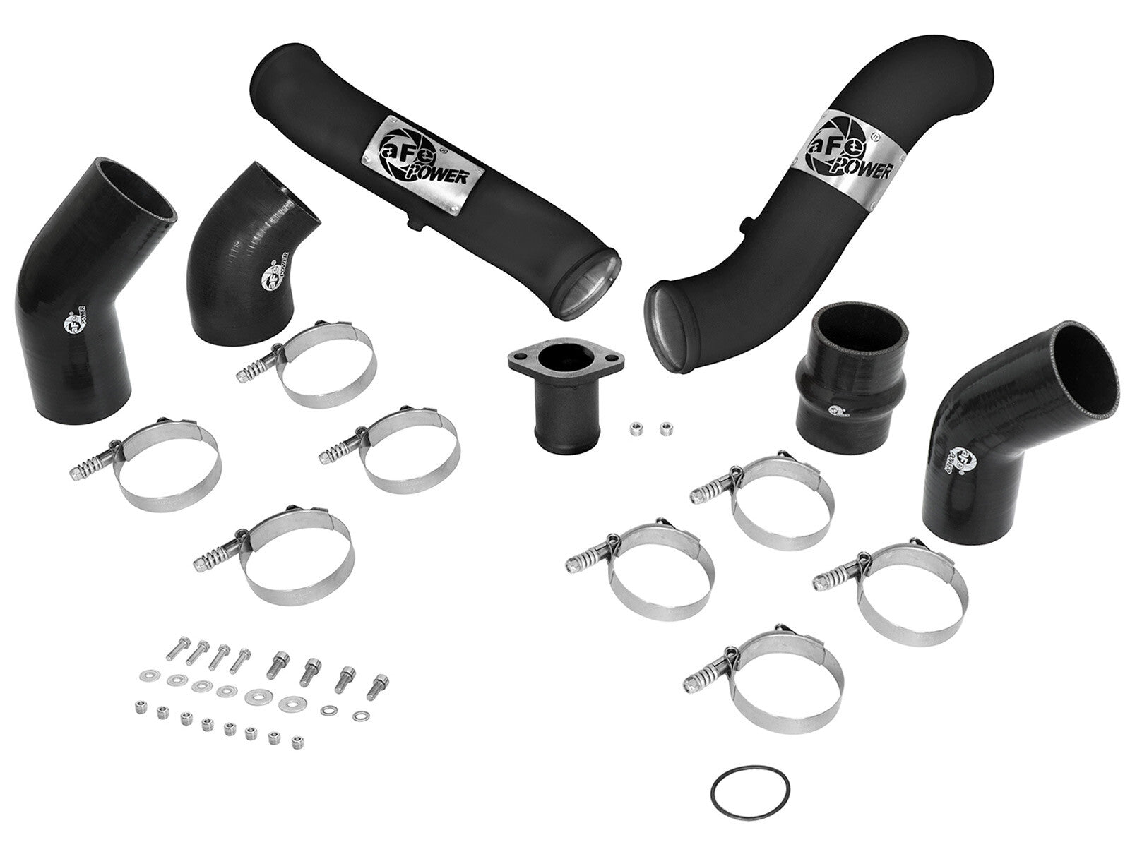 BladeRunner GT Series Intercooler Kit w/ Tubes Black Nissan Titan Xd 16-19 V8-5.0L (td) aFe Power