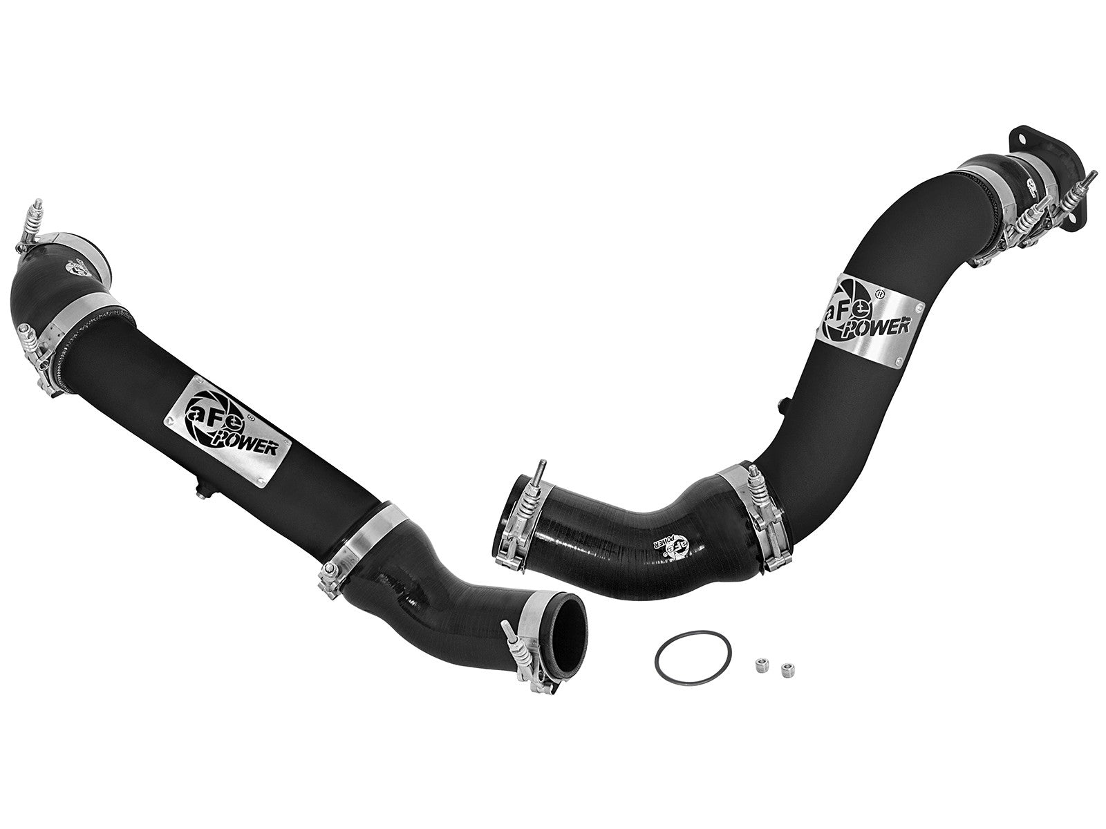 BladeRunner 3 Inch Aluminum Hot and Cold Charge Pipe Kit Black Nissan Titan Xd 16-19 V8-5.0L (td) aFe Power