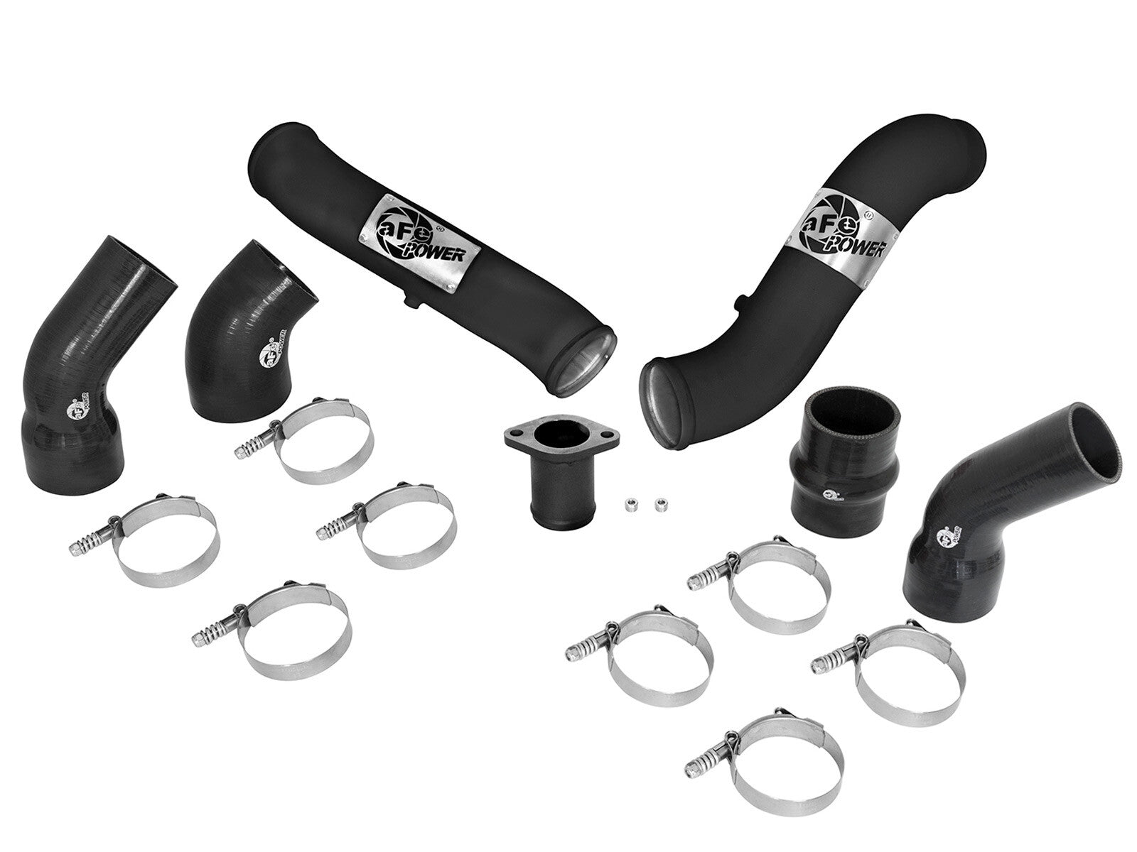 BladeRunner 3 Inch Aluminum Hot and Cold Charge Pipe Kit Black Nissan Titan Xd 16-19 V8-5.0L (td) aFe Power