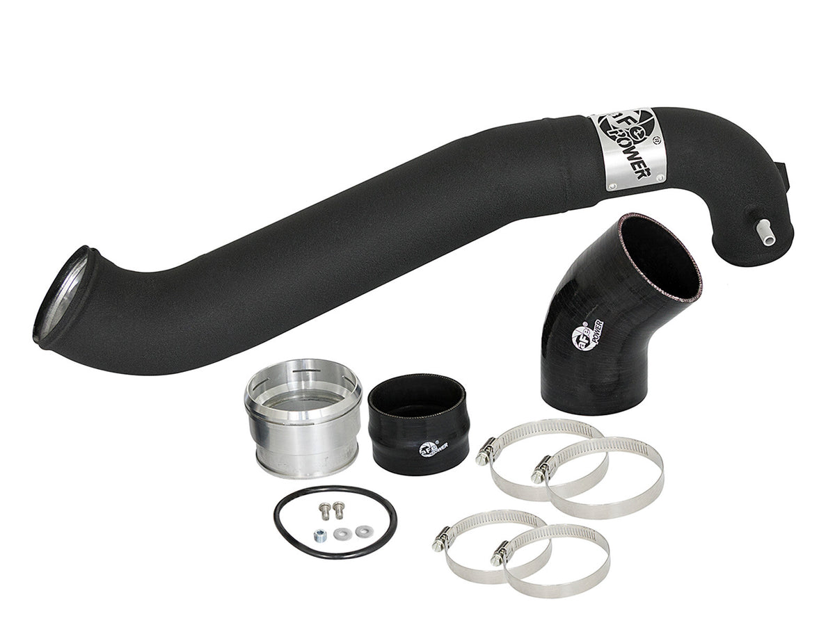 BladeRunner 3-1/2 Inch to 3 Inch Aluminum Cold Charge Pipe Black Ford F-150 Raptor 17-19 V6-3.5L (tt) aFe Power