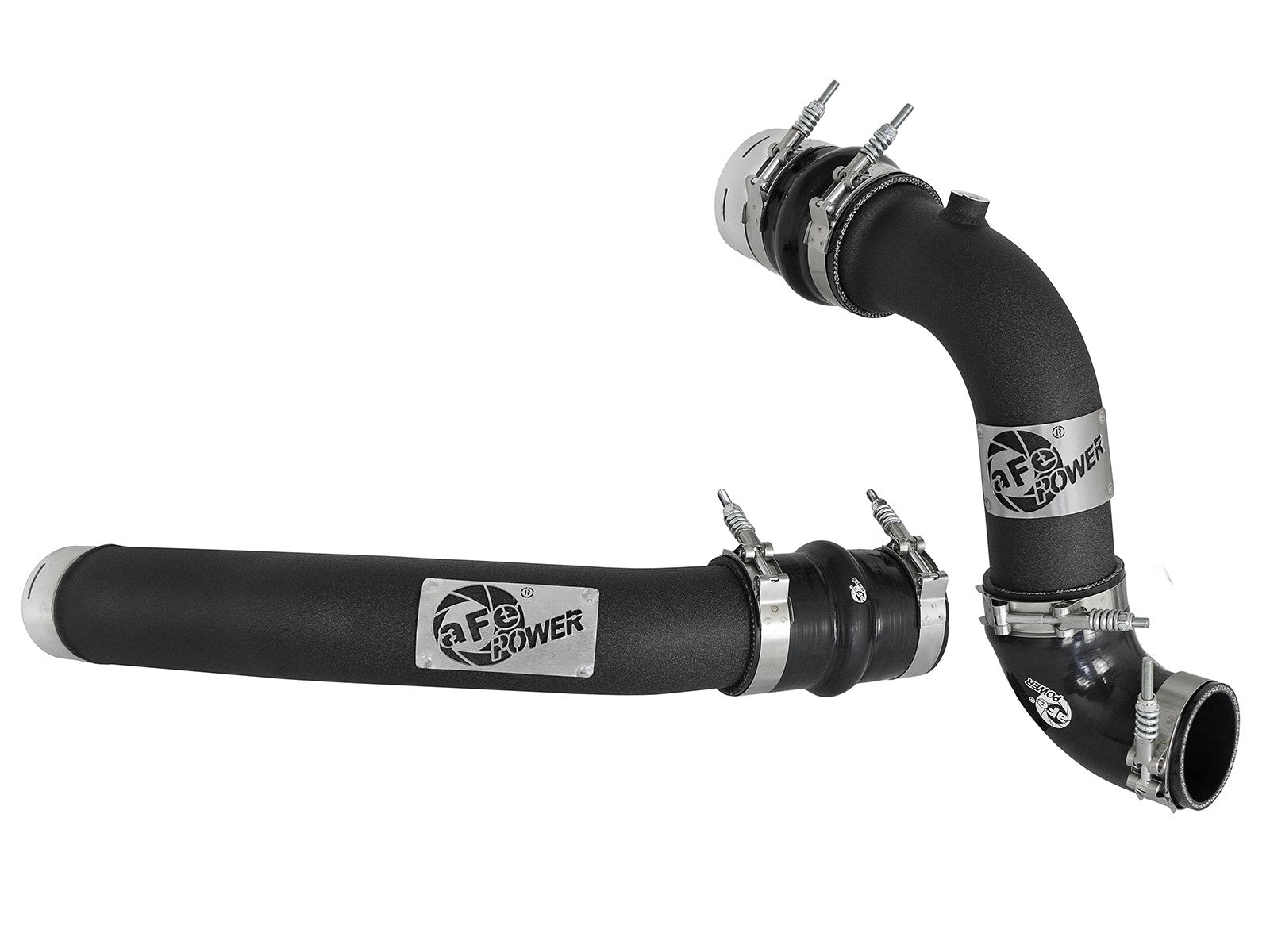 BladeRunner 3 Inch Aluminum Hot and Cold Charge Pipe Kit Black Ford Diesel Trucks 17-22 V8-6.7L (td) aFe Power