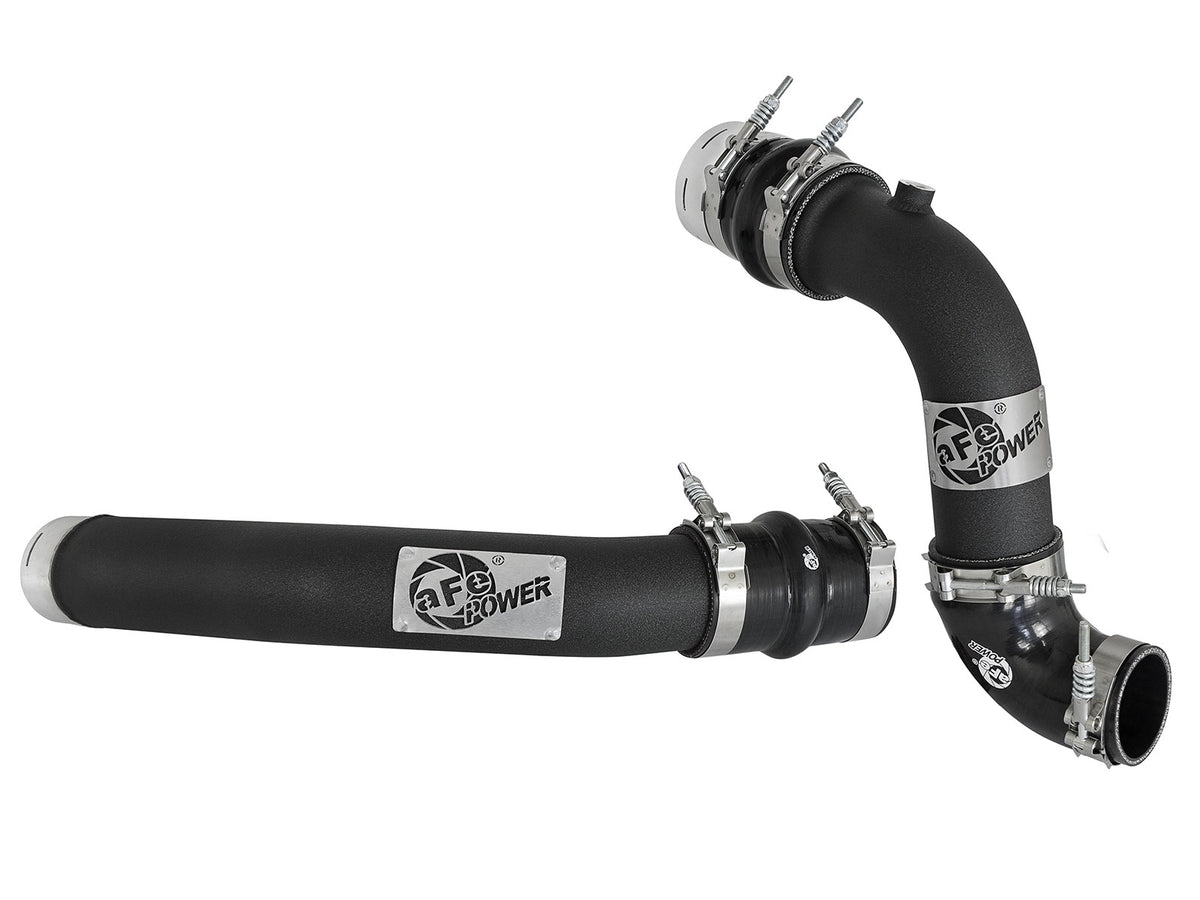 BladeRunner 3 Inch Aluminum Hot and Cold Charge Pipe Kit Black Ford Diesel Trucks 17-22 V8-6.7L (td) aFe Power