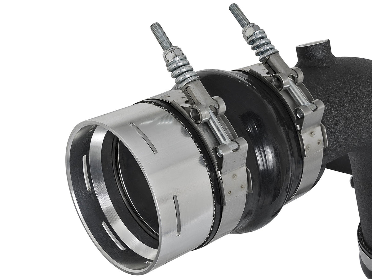 BladeRunner 3 Inch Aluminum Hot and Cold Charge Pipe Kit Black Ford Diesel Trucks 17-22 V8-6.7L (td) aFe Power