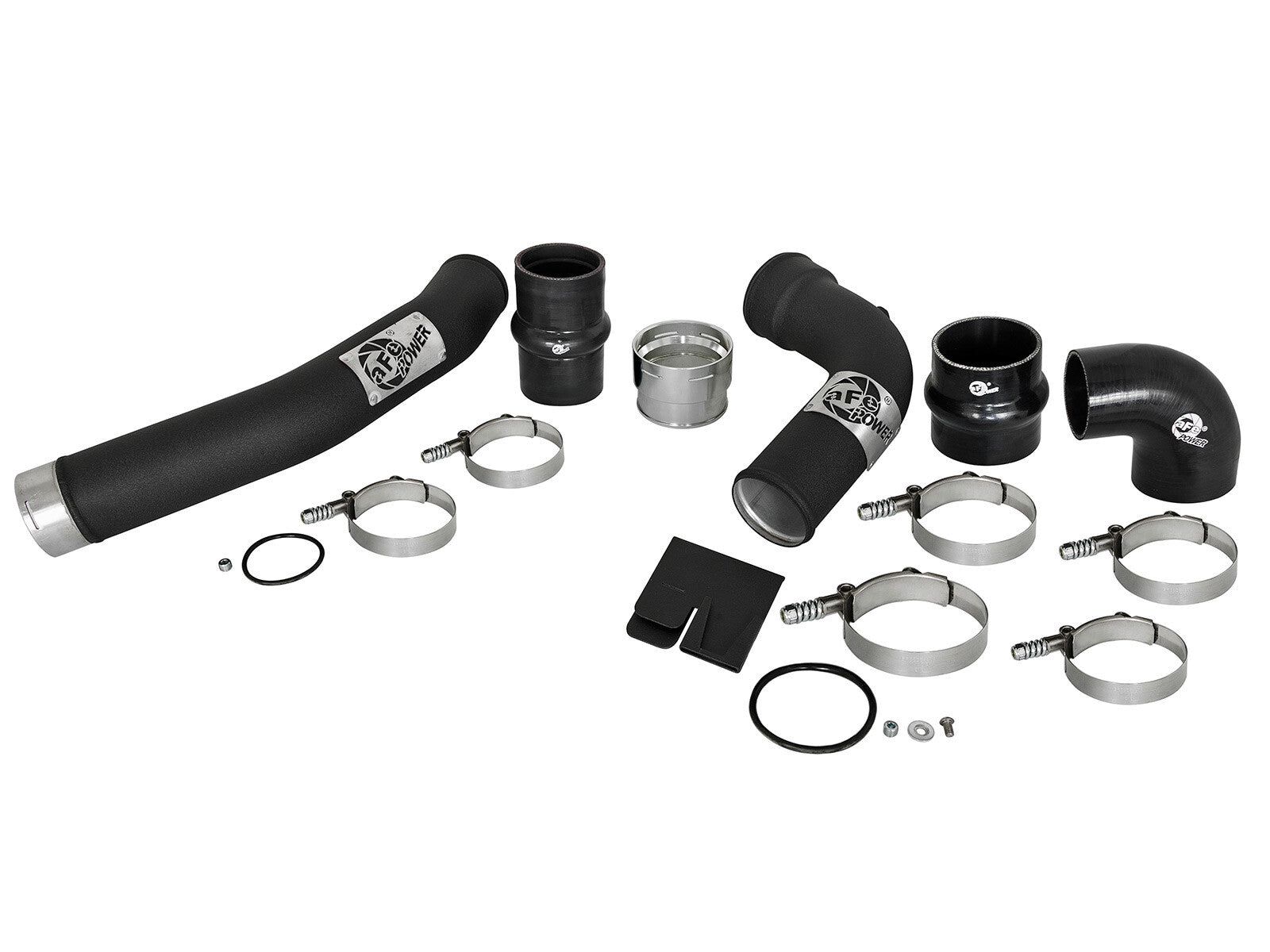 BladeRunner 3 Inch Aluminum Hot and Cold Charge Pipe Kit Black Ford Diesel Trucks 17-22 V8-6.7L (td) aFe Power