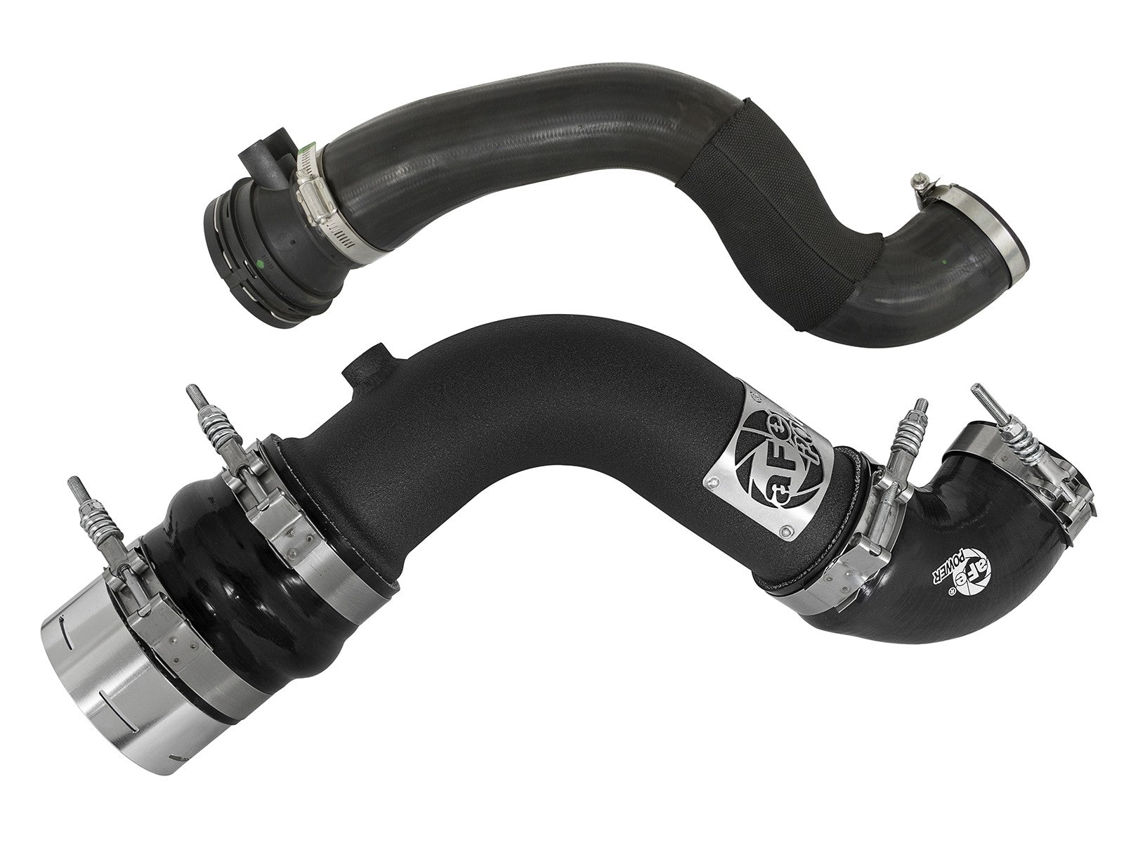 BladeRunner 3 Inch Aluminum Cold Charge Pipe Black Ford Diesel Trucks 17-22 V8-6.7L (td) aFe Power