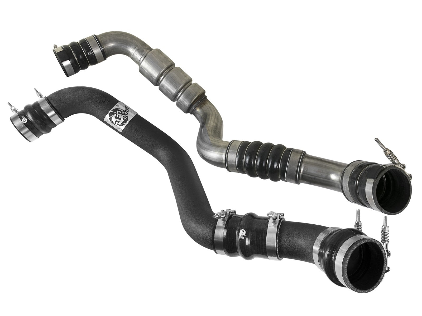 BladeRunner 3 Inch Aluminum Hot Charge Pipe Black GM Diesel Trucks 17-19 V8-6.6L (td) L5P aFe Power