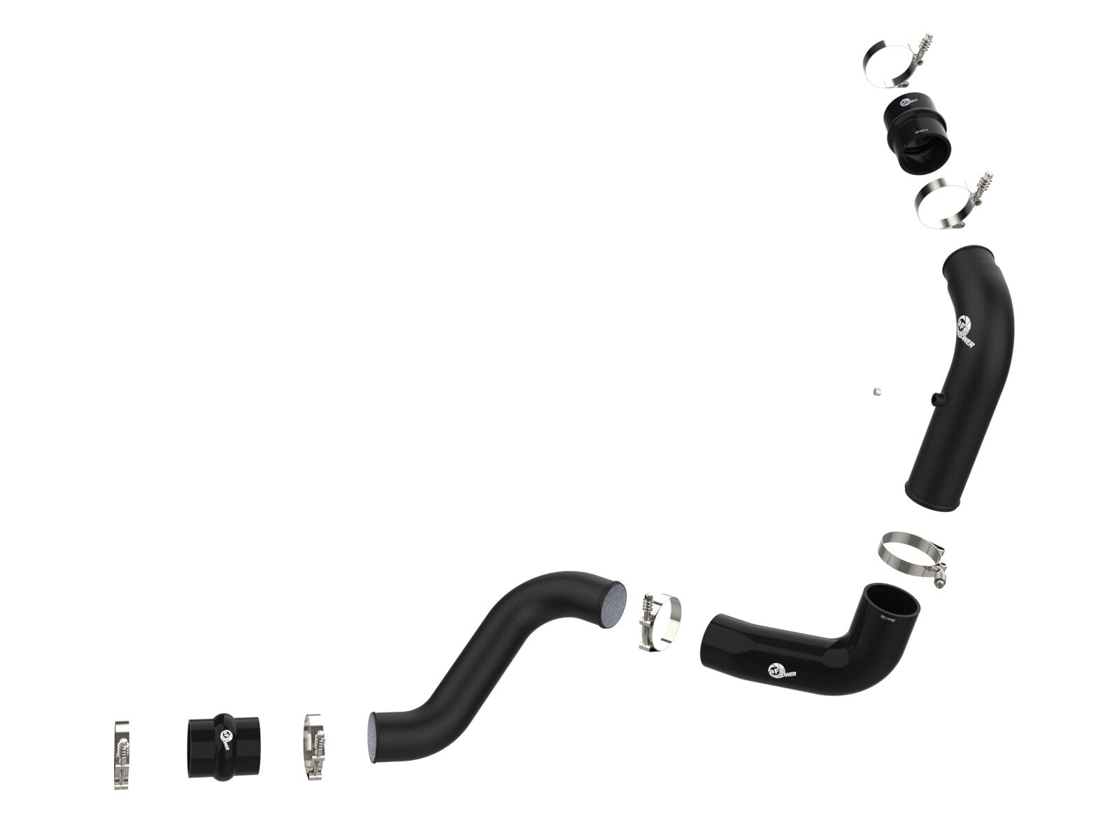 BladeRunner 3 Inch Aluminum Hot Charge Pipe Black GM Diesel Trucks 20-26 V8-6.6L (td) aFe Power