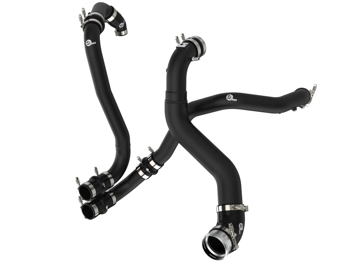 BladeRunner 3 Inch Aluminum Hot and Cold Charge Pipe Kit Black Ford F-150/Raptor 21-26 V6-3.5L (tt) aFe Power