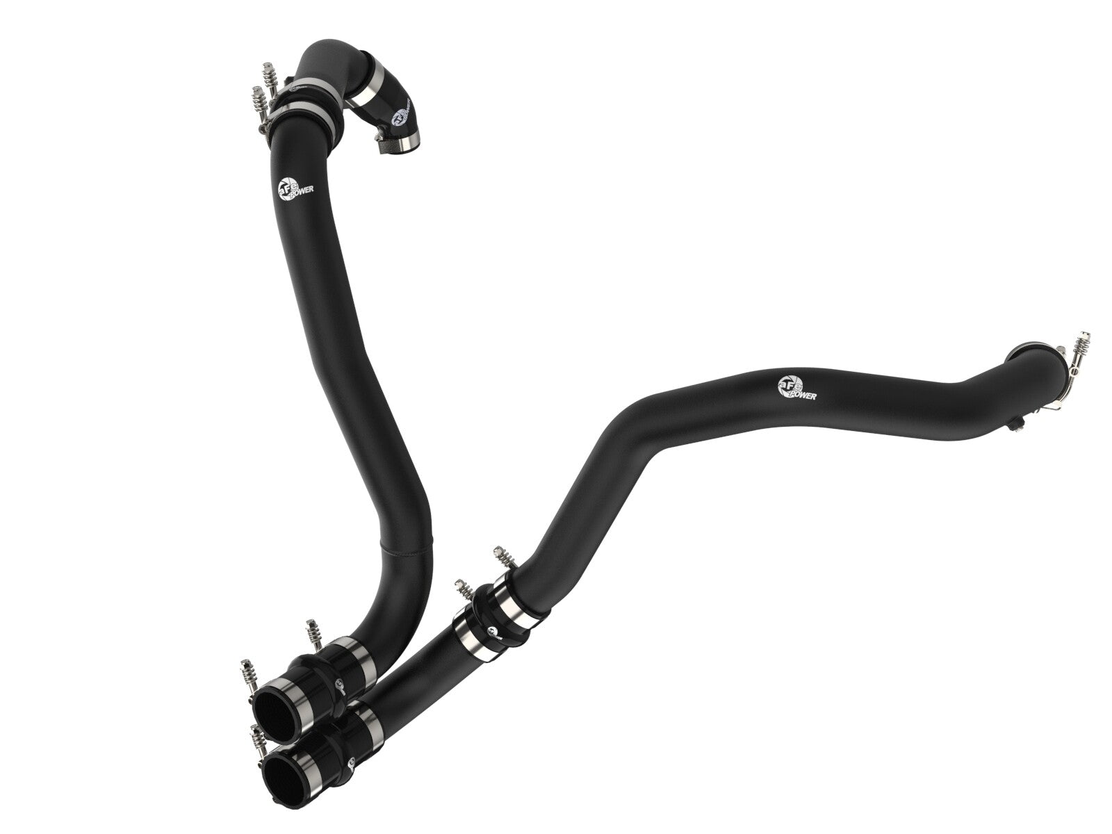 BladeRunner 3 Inch Aluminum Hot Charge Pipe Black Ford F-150/Raptor 21-26 V6-3.5L (tt) aFe Power