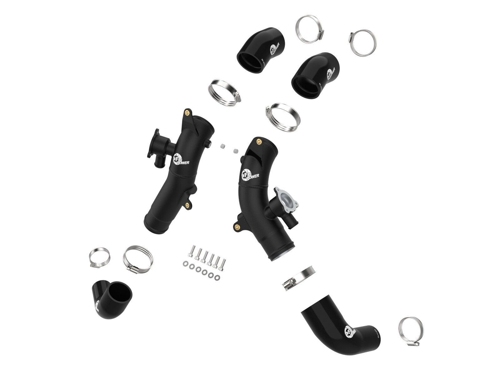 BladeRunner 2-1/2 Inch Aluminum Hot Charge Pipe Black Toyota Tundra 22-26 V6-3.4L (tt) aFe Power