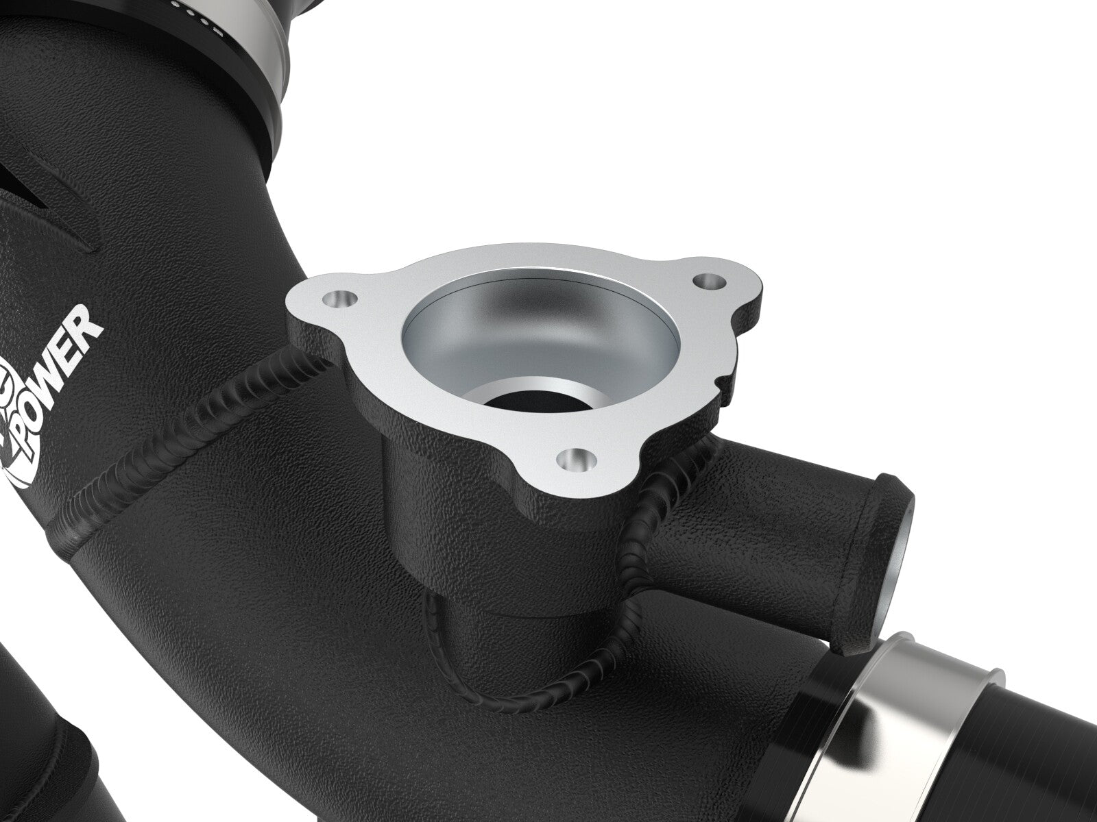 BladeRunner 2-1/2 Inch Aluminum Hot Charge Pipe Black Toyota Tundra 22-26 V6-3.4L (tt) aFe Power