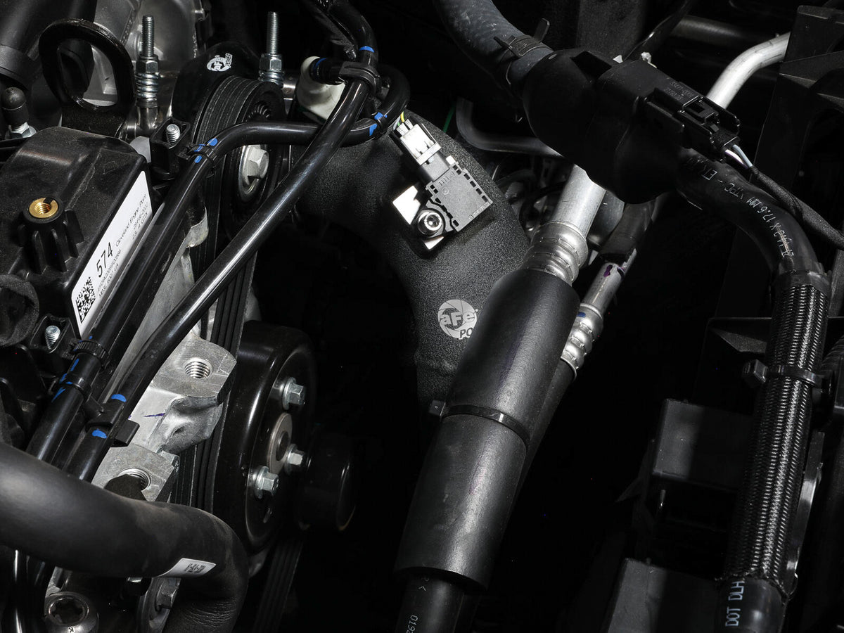 BladeRunner 3 Inch Aluminum Cold Charge Pipe Black Ford Bronco 21-24/Ranger 2024 L4-2.3L (t) aFe Power